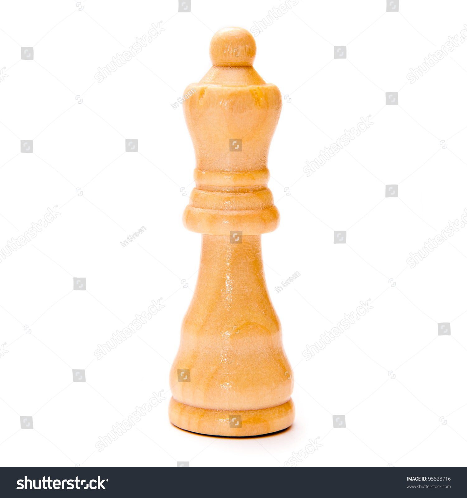 White Queen Chess Piece On A White Background Stock Photo 95828716 ...