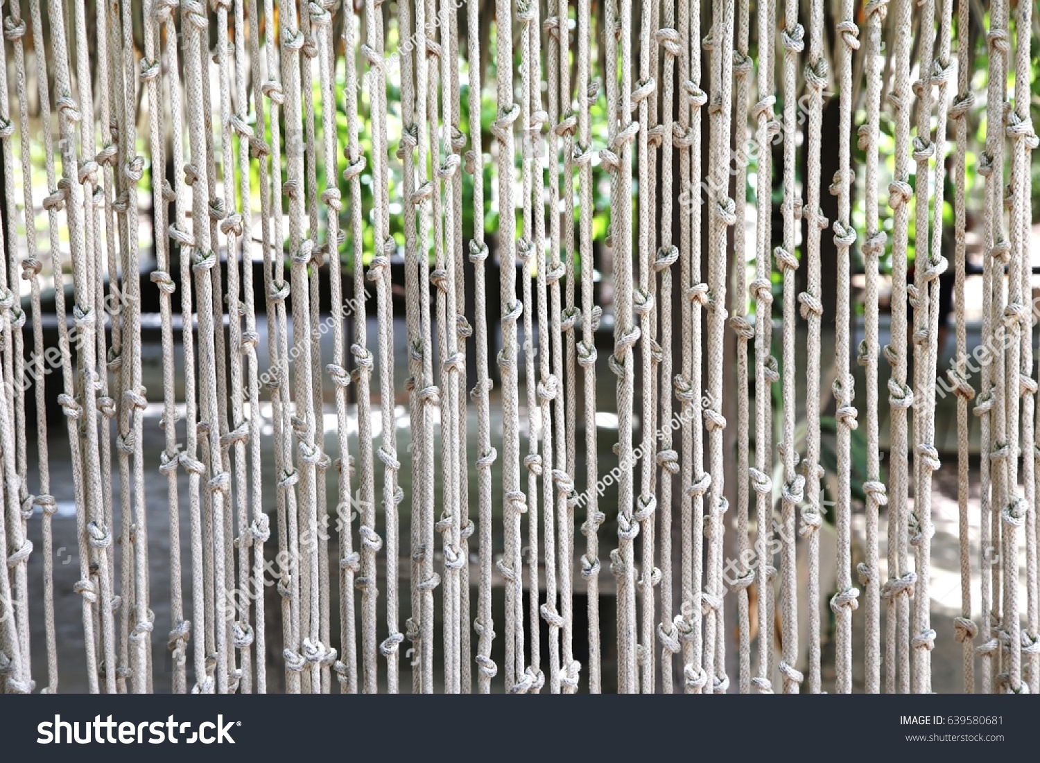 White Rope Curtain Door Stock Photo Edit Now 639580681