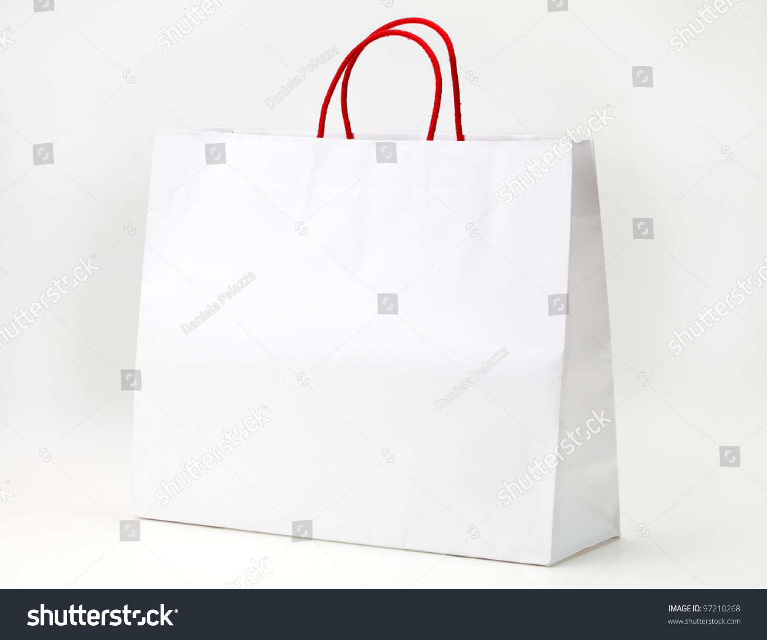 White Shopping Bag On White Stock Photo 97210268 - Shutterstock