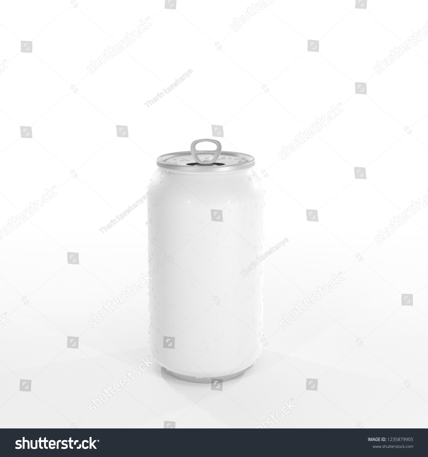 White Soda Can Open Lid Droplet Stock Illustration 1235879905 ...