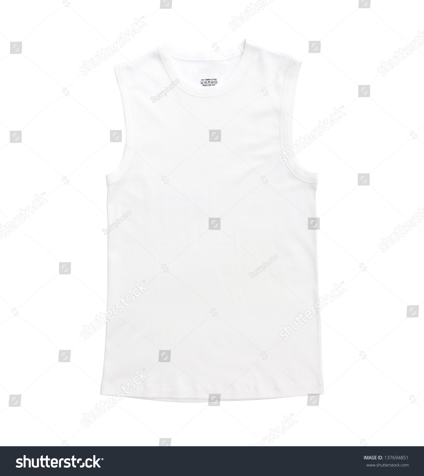 White Tank Top Tshirt Template Ready For Your Own Graphics. Stock Photo ...
