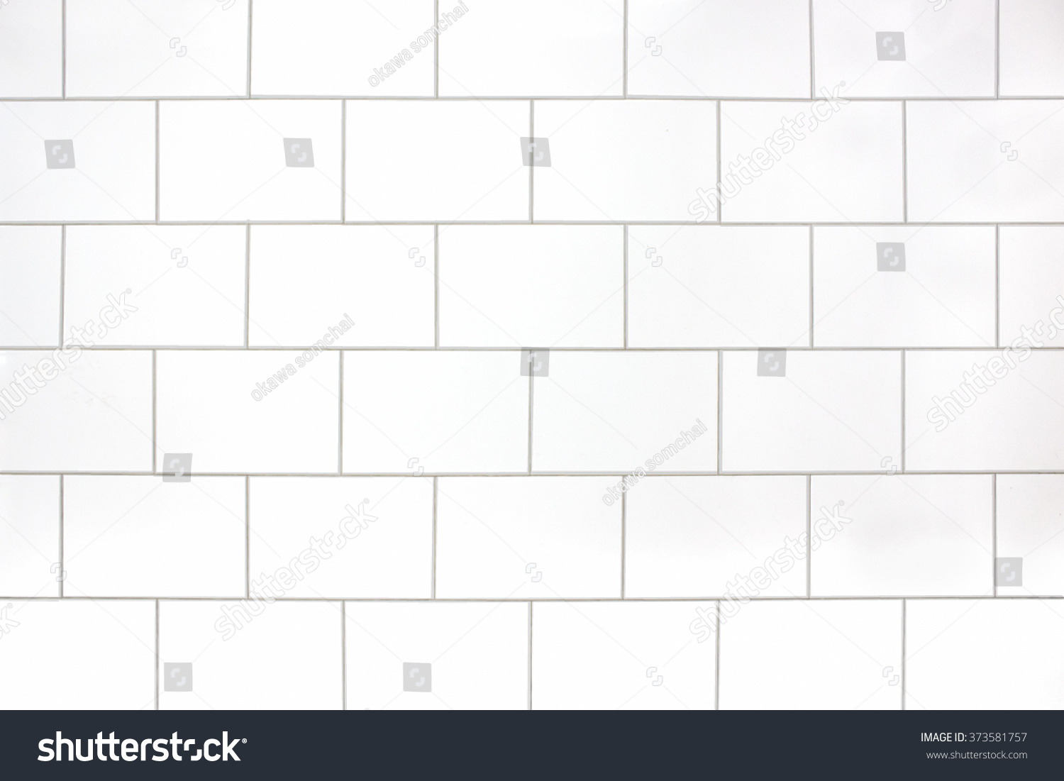 White Tiles Wall Texture Stock Photo (Edit Now) 373581757