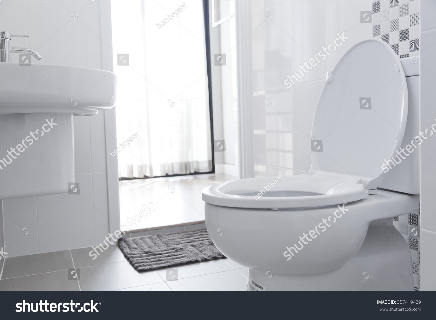 White Toilet Bowl Bathroom Stock Photo 357419429 | Shutterstock