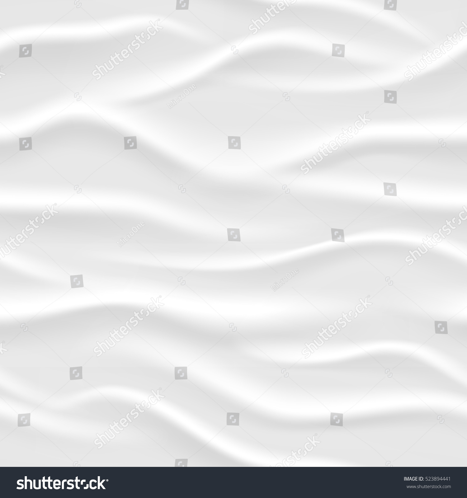 White Wavy Seamless Texture Realistic Textile Stock Illustration 523894441