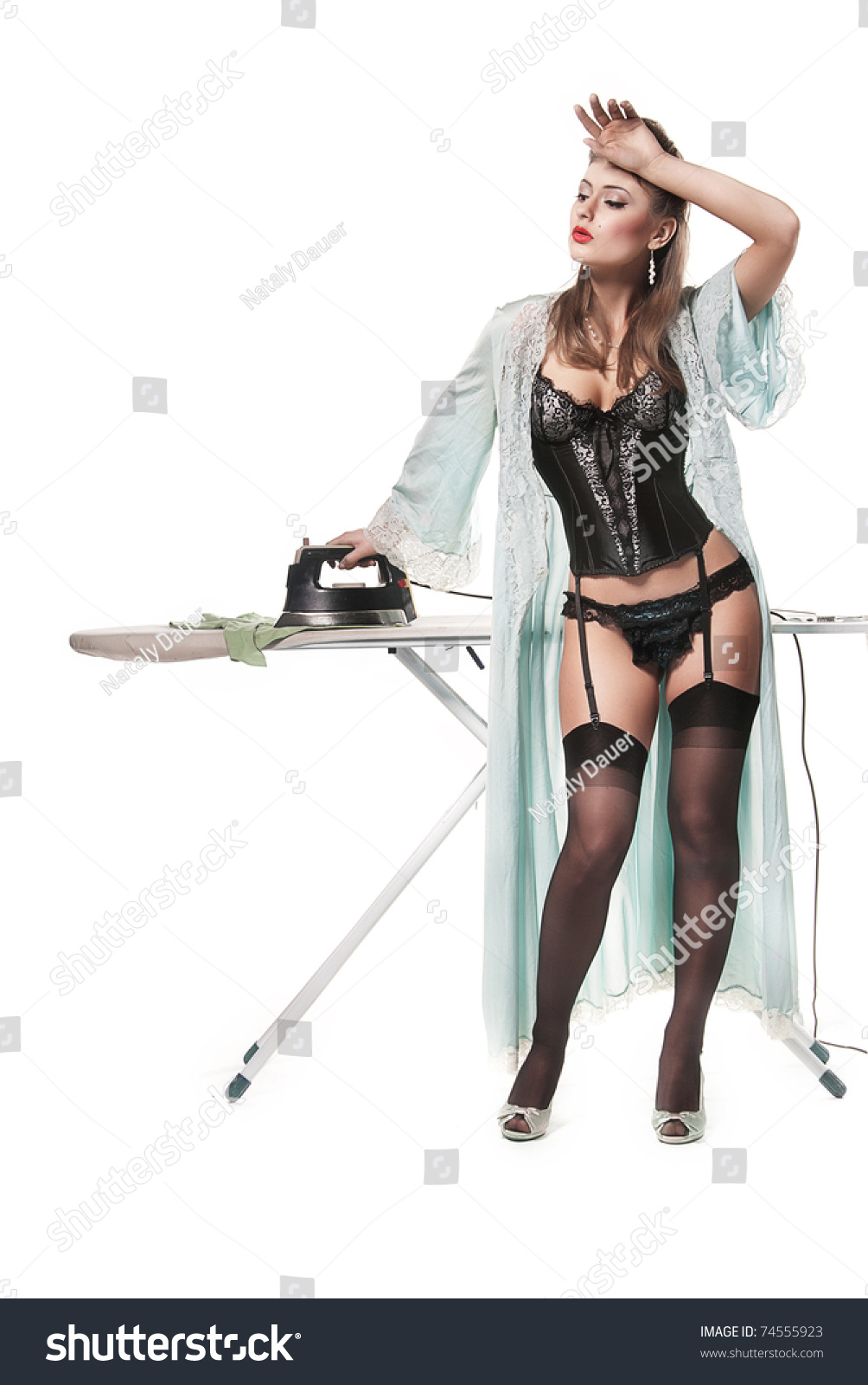 ironing in lingerie Black homemade movie sex