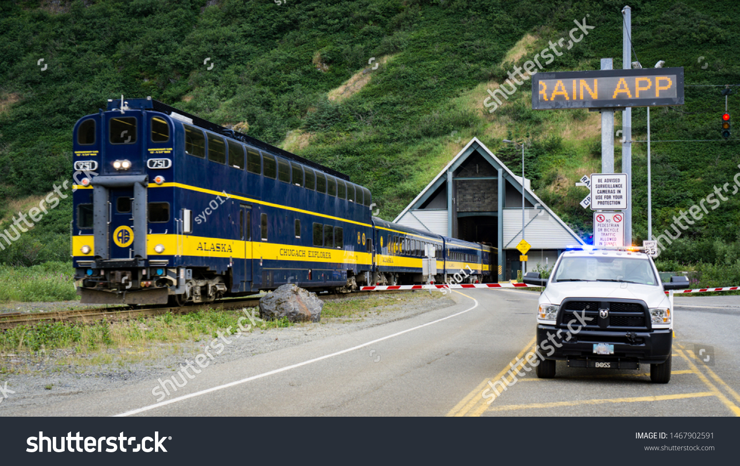 Whittier Tunnel Schedule 2022 Whittier Alaska July 19 2019 Train Stock Photo (Edit Now) 1467902591