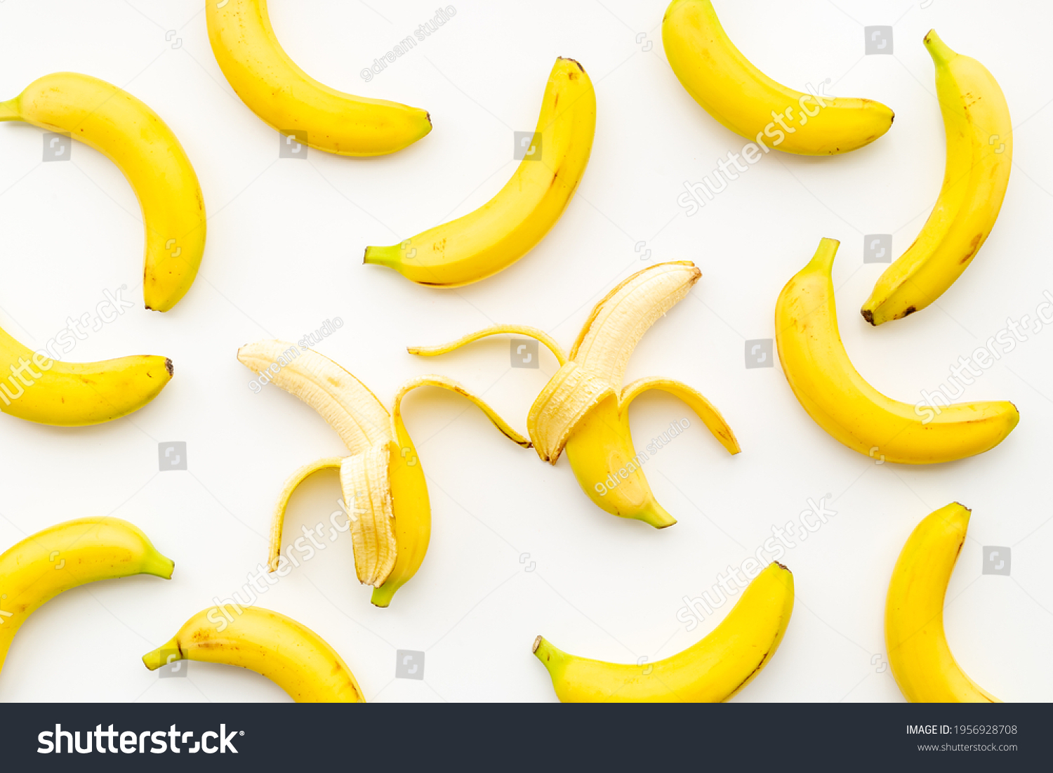 Whole Peeled Bananas Flay Lay Fruits Stock Photo 1956928708 | Shutterstock