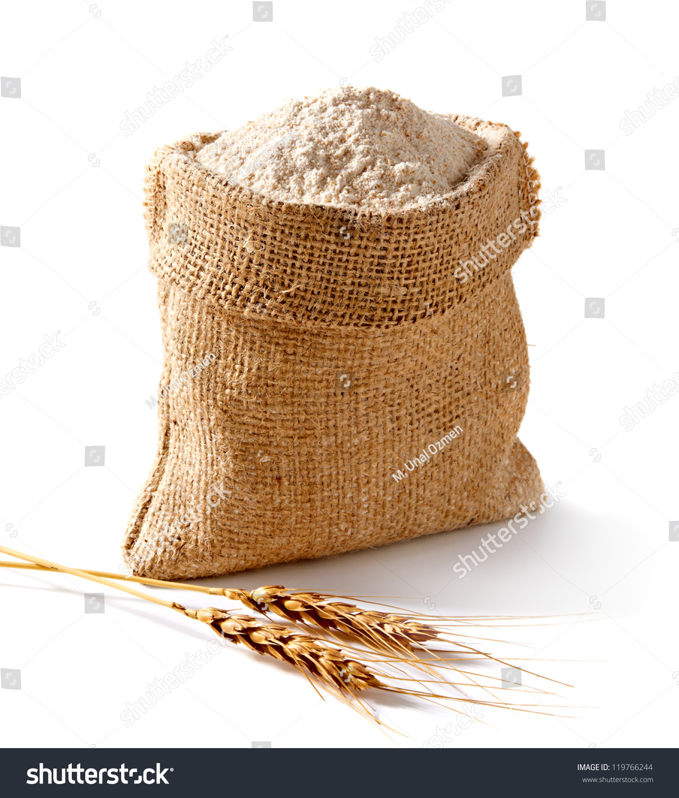 Download Whole Flour Bag Wheat Ears Miscellaneous Stock Image 119766244 Yellowimages Mockups