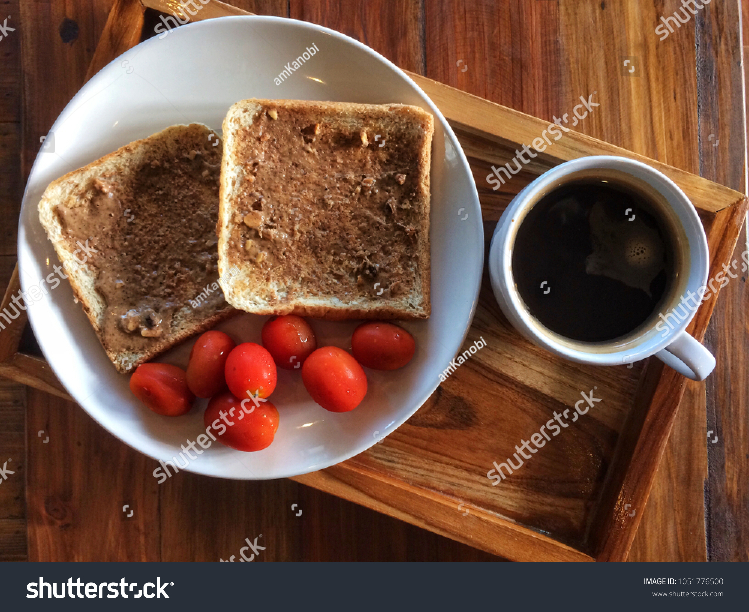 Whole Wheat Bread Peanut Butter Tomatoes Stock Photo Edit Now