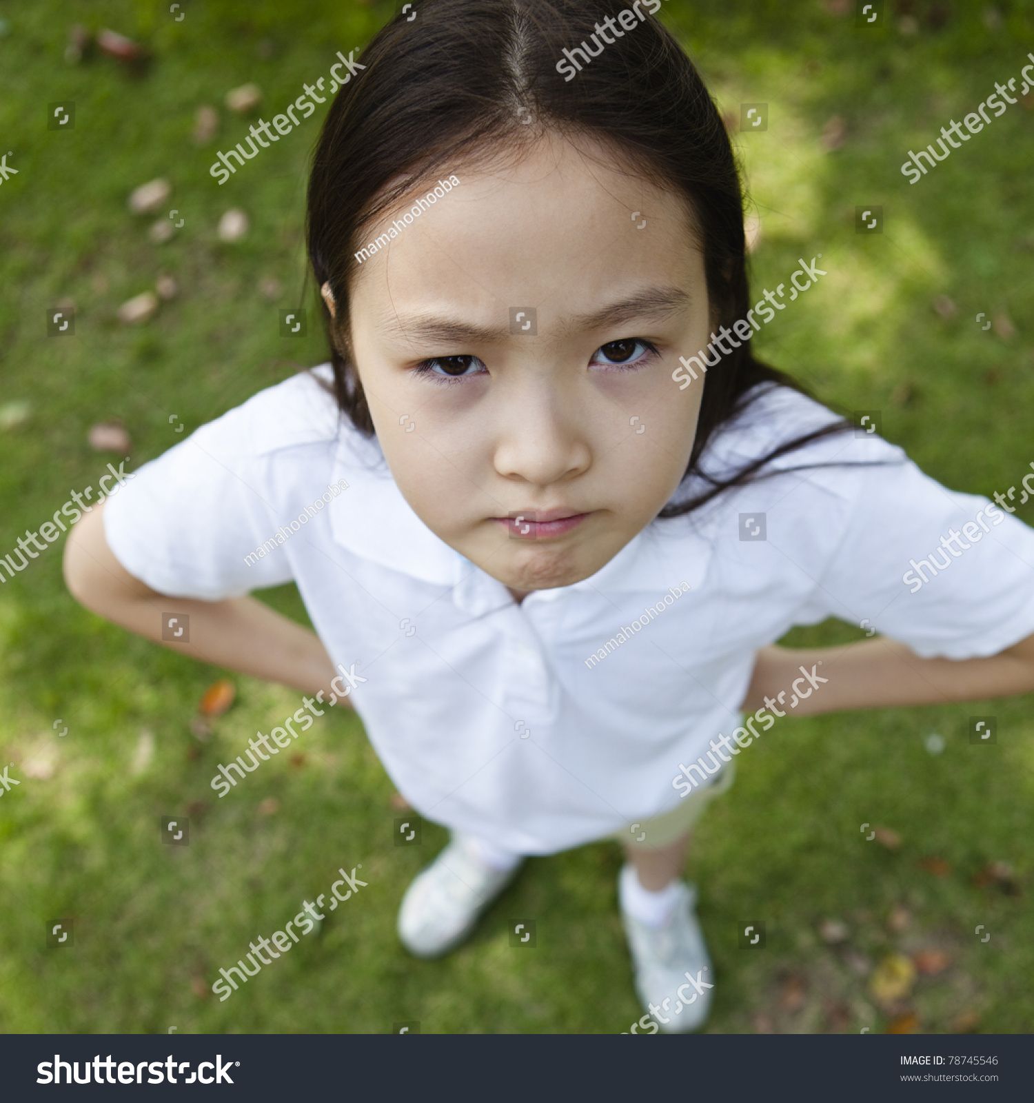 Wide-Angle-Lens Portrait Of A Little Asian Girl Stock Photo 78745546 ...