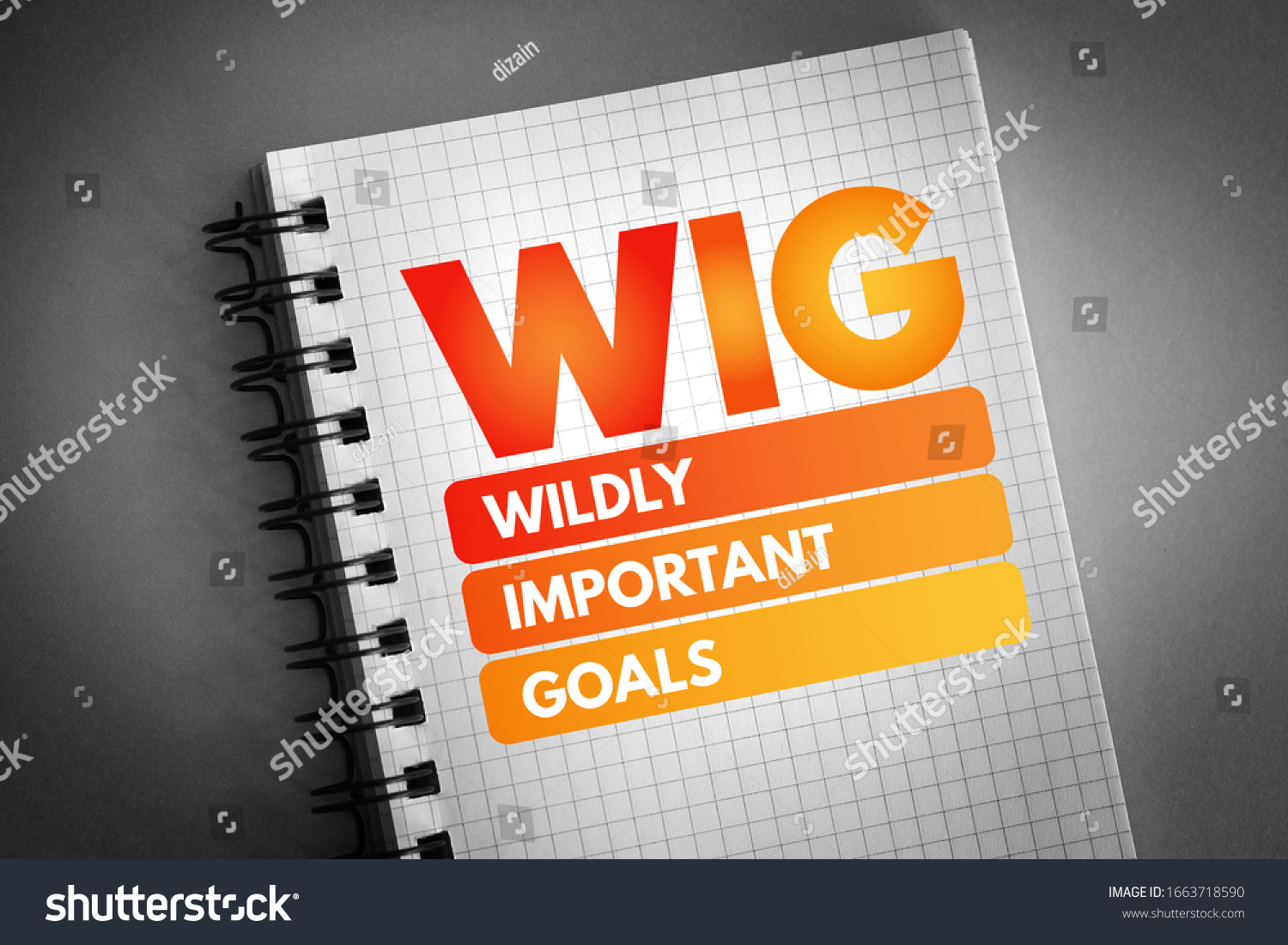 Wig Wildly Important Goals Acronym Business Stock Photo Edit Now