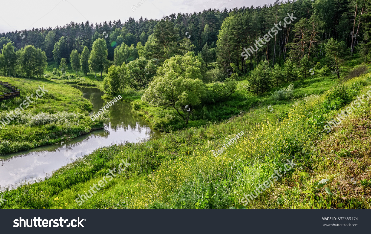 Wild River Forest Russian Landscapes Beautiful Stock Photo Edit Now