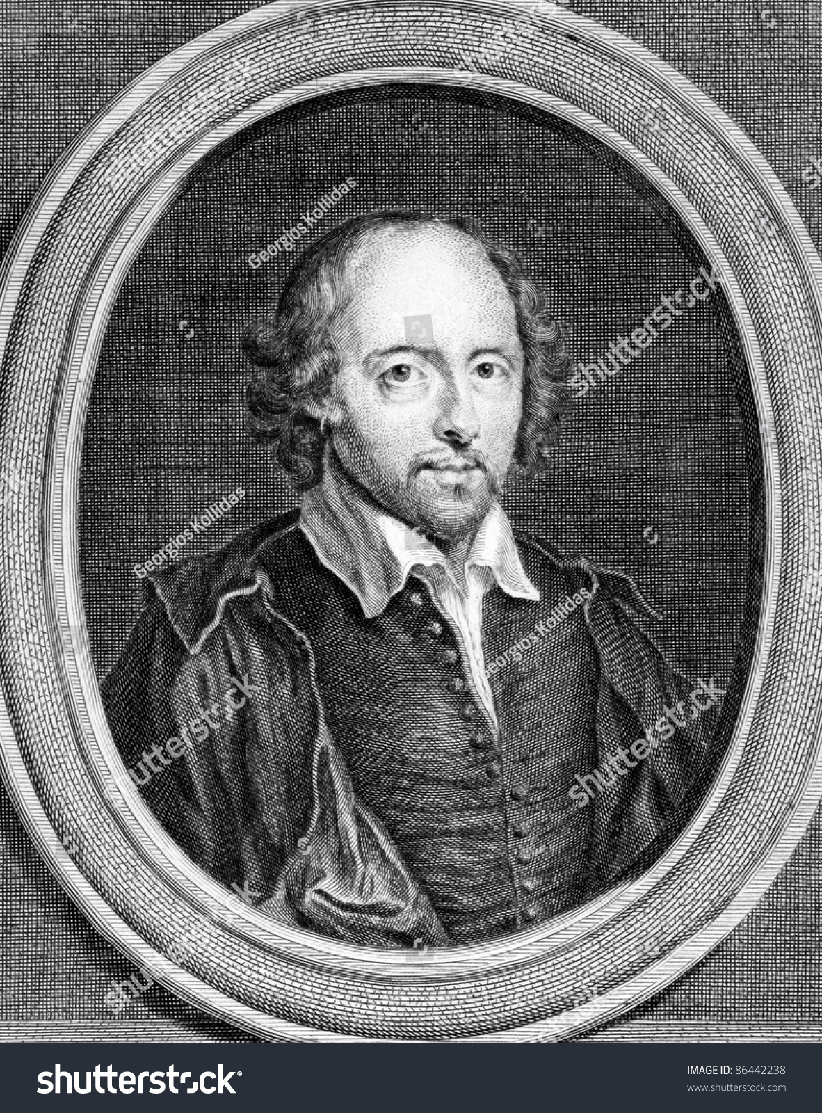 William Shakespeare 15641616 Engraved By Gduchange Stock Photo 86442238 ...