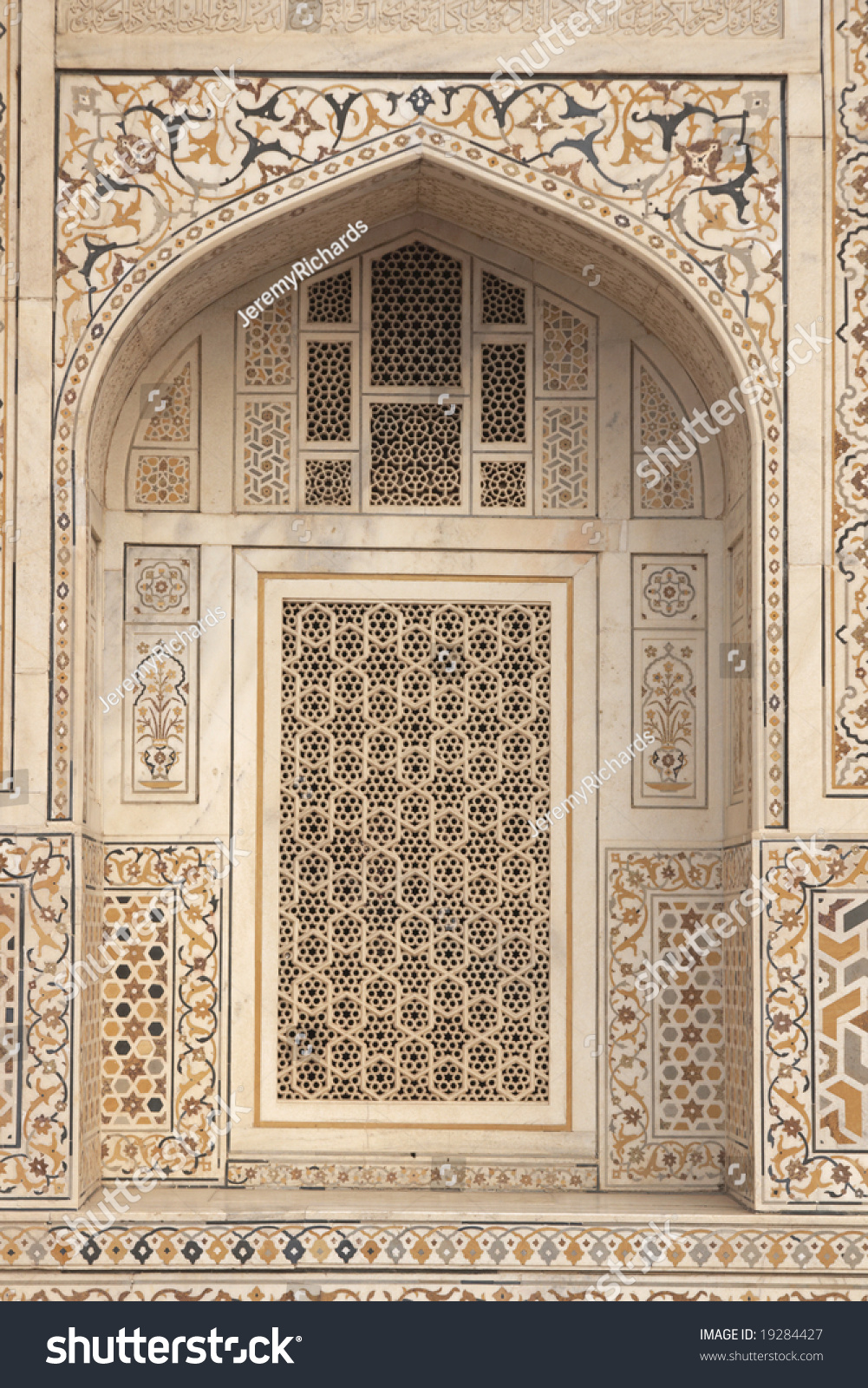 Window Arch Ornate White Marble Mughal Stock Photo 19284427 - Shutterstock