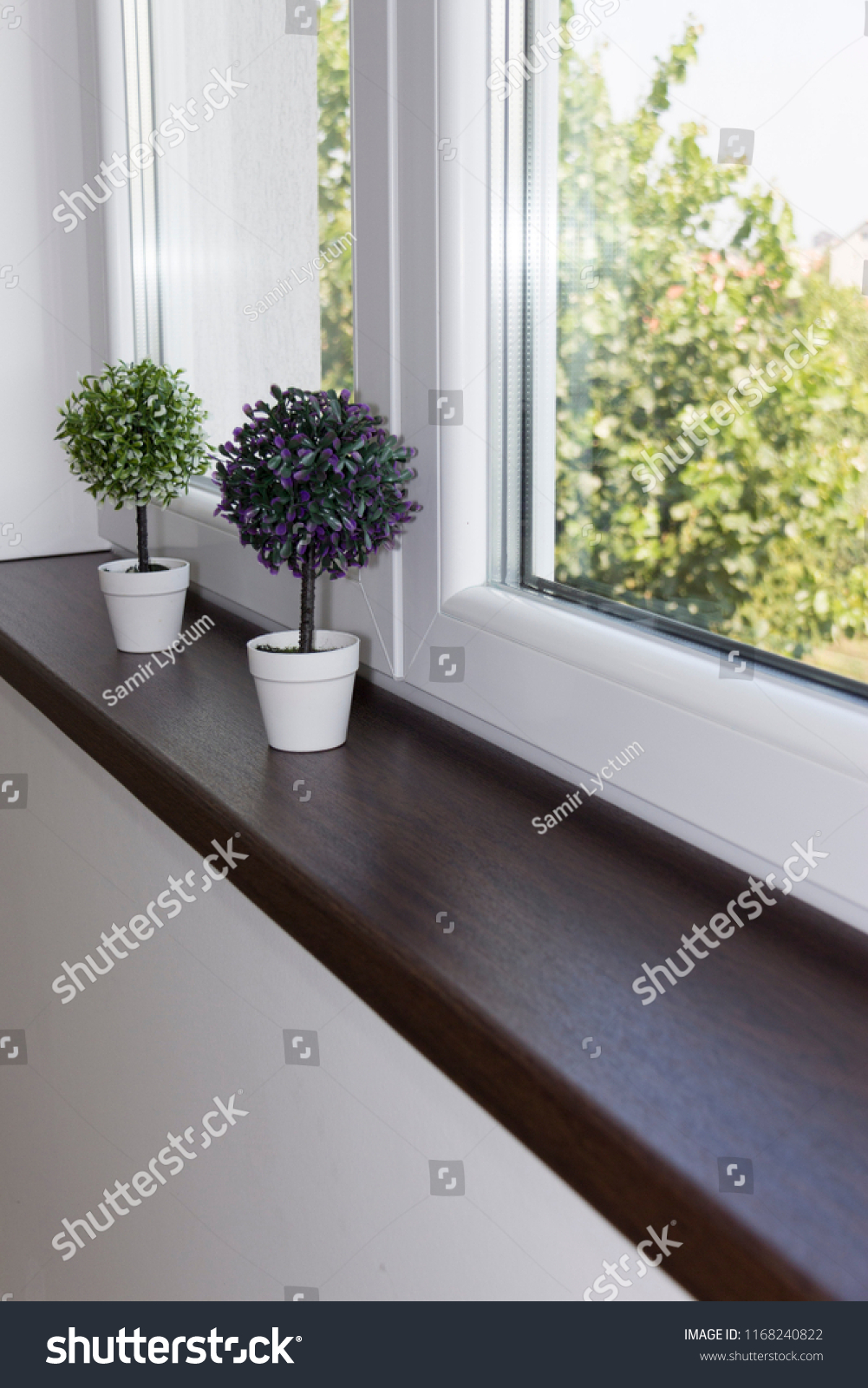 Window Sill Pvc Window Royalty Free Stock Image