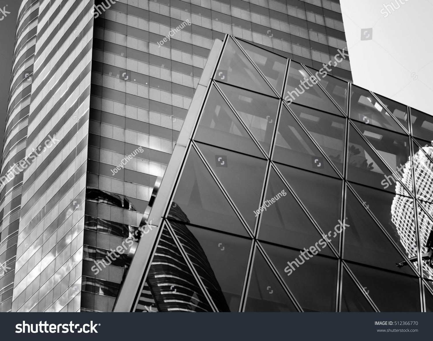 Windows Commercial Building Hong Kong Bw Stock Photo 512366770 ...