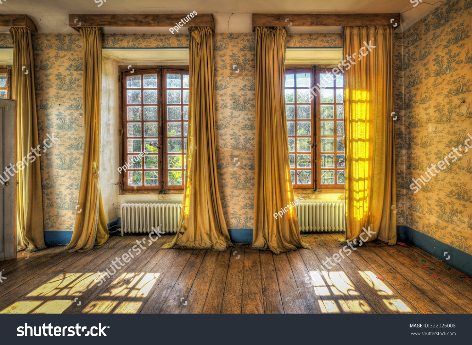 windows yellow curtains abandoned castle hdr stock photo 322026008 windows yellow curtains abandoned castle hdr stock photo 322026008