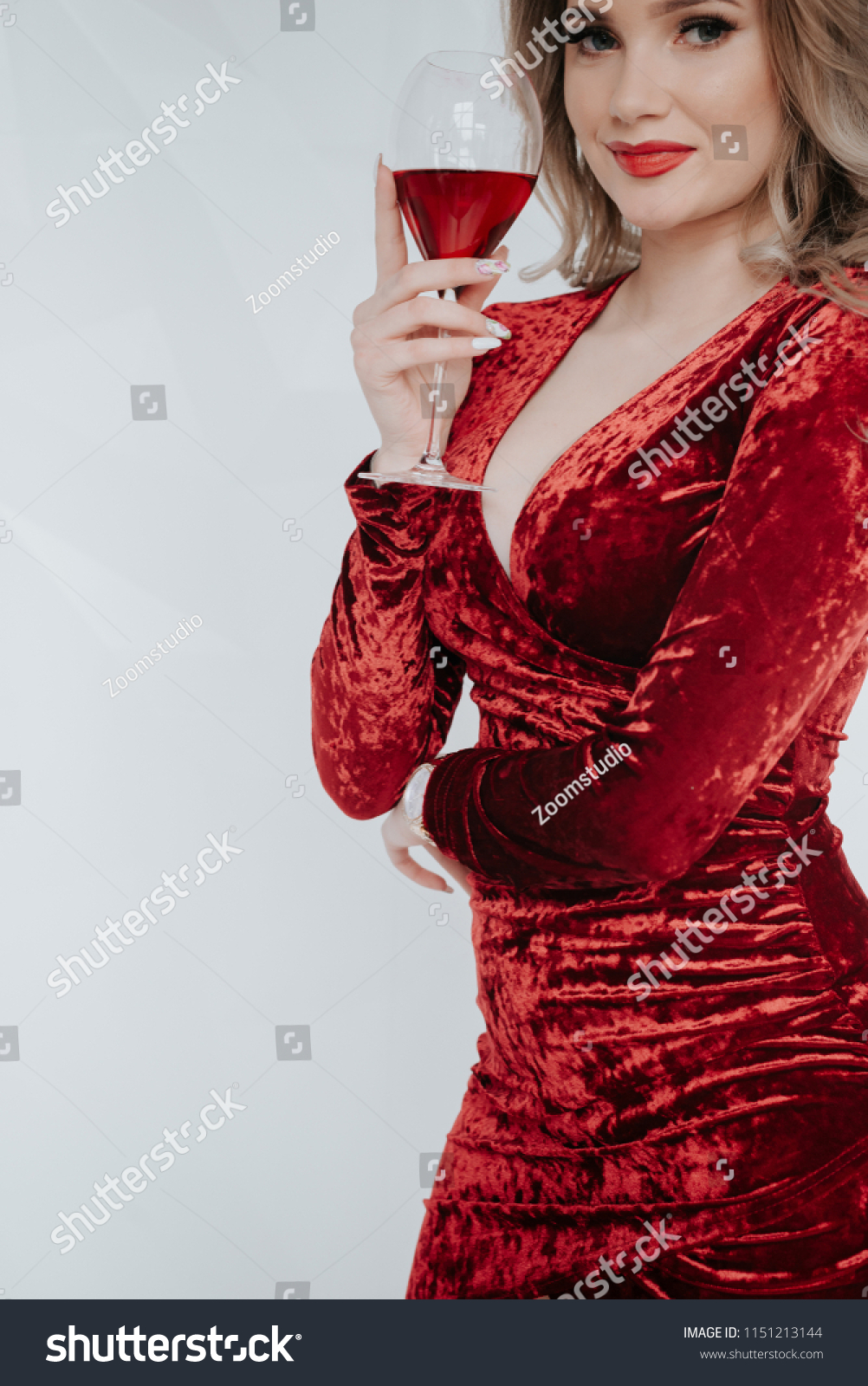 lady in red wine