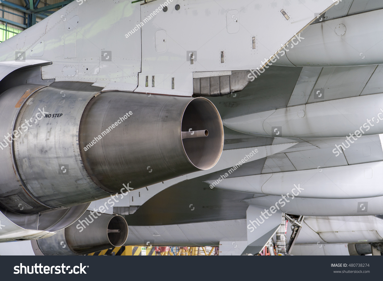 Wing Turbine Engine Jet Airliner Stock Photo 480738274 