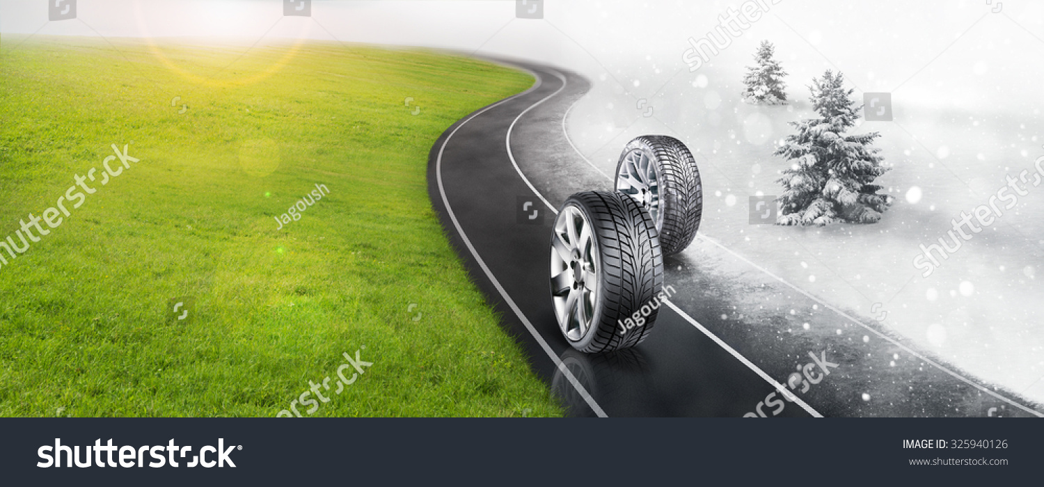 Winter Summer Tires On Road Stock Photo (Edit Now) 325940126 Shutterstock