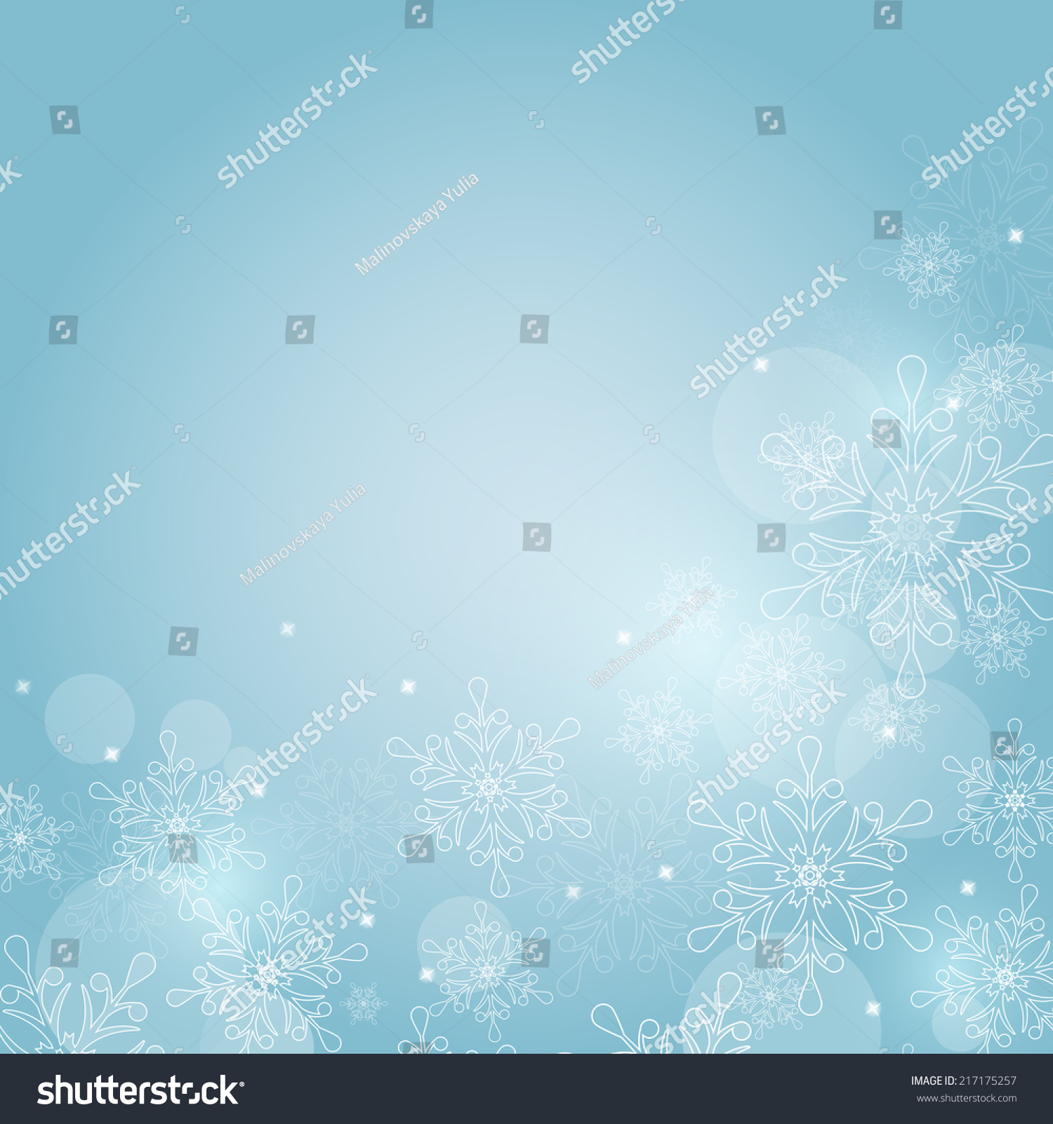 Winter Background With Snowflakes And Space For Text. Raster ...