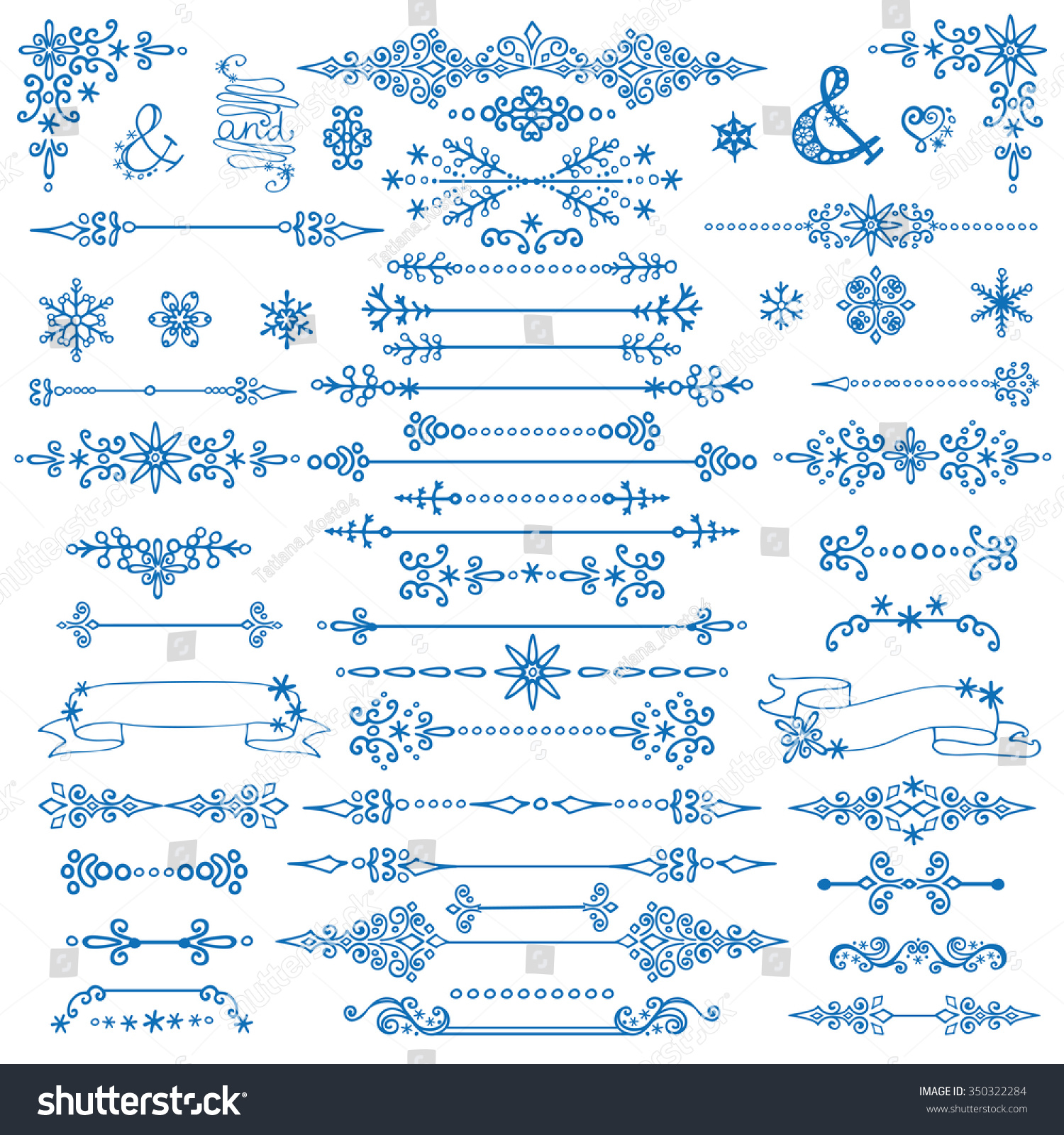 winter decorative borderstext dividers christmasnew year stock winter decorative borderstext dividers christmasnew year stock