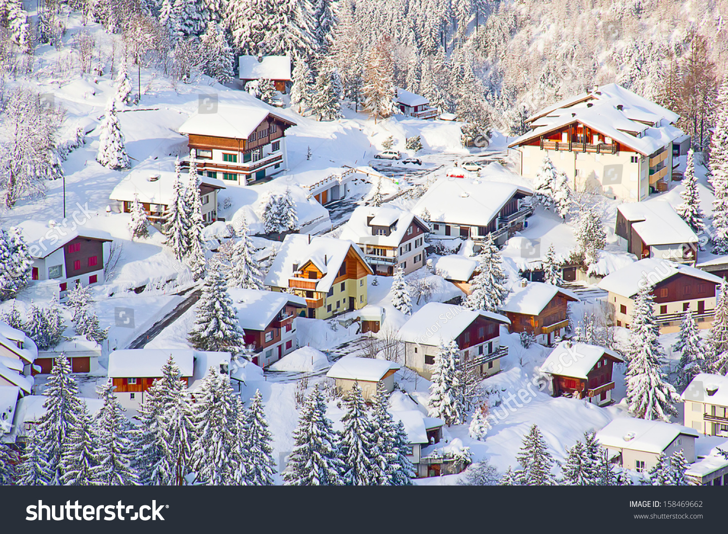 Winter Swiss Alps Flumserberg St Gallen Stock Photo Edit Now 158469662