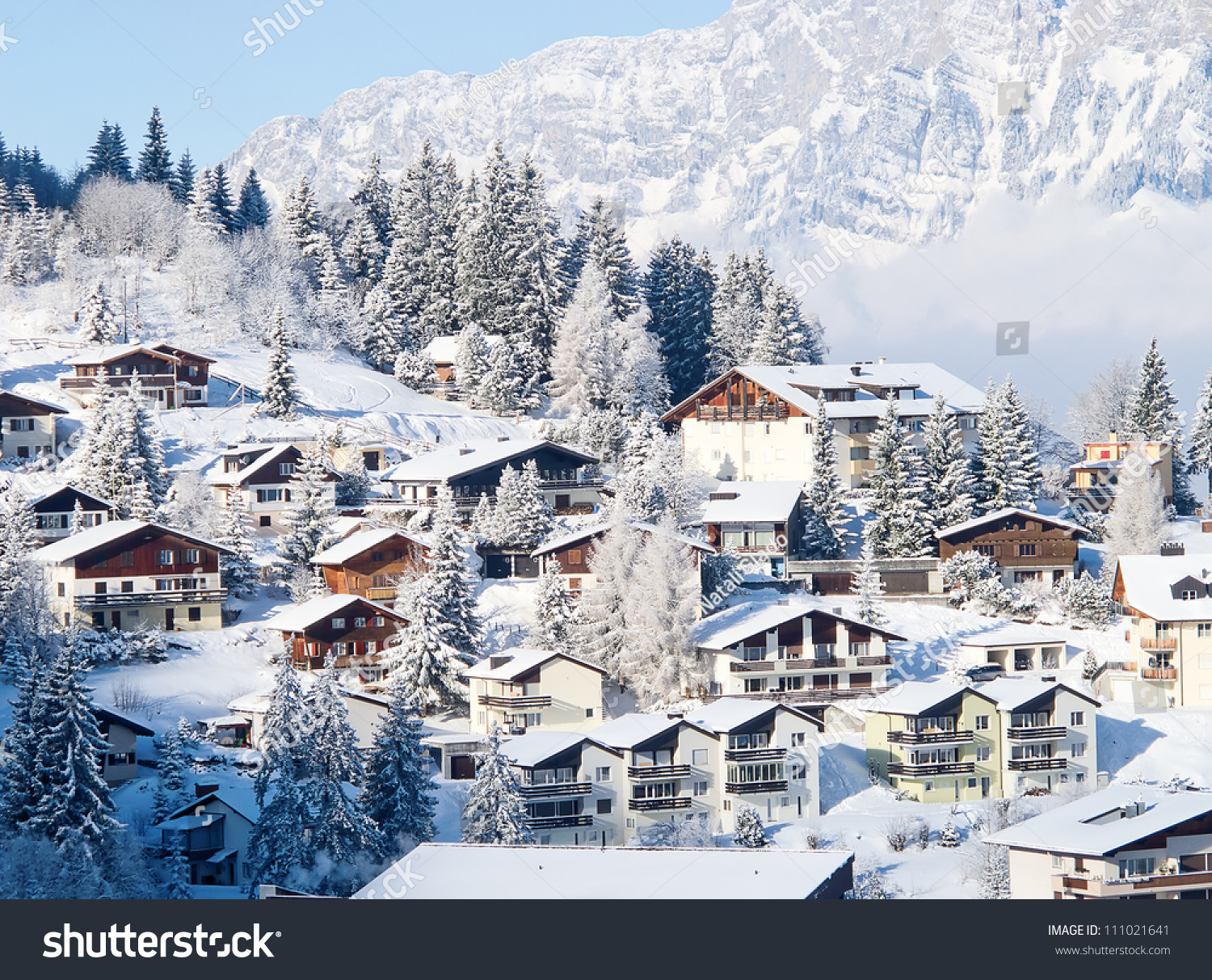 Winter Swiss Alps Flumserberg Stgallen Switzerland Stock Photo ...