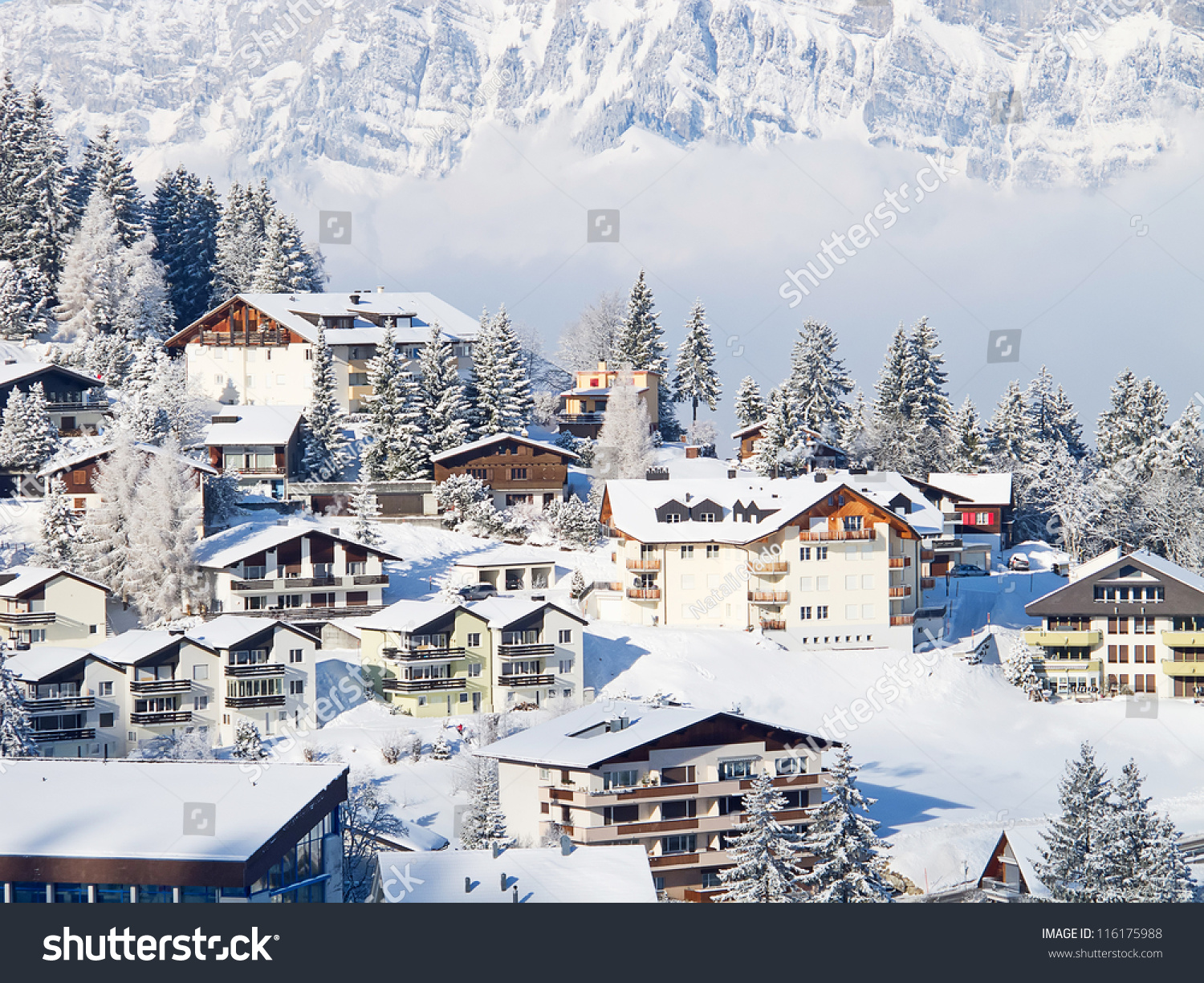 Winter In The Swiss Alps, Switzerland Stock Photo 116175988 : Shutterstock