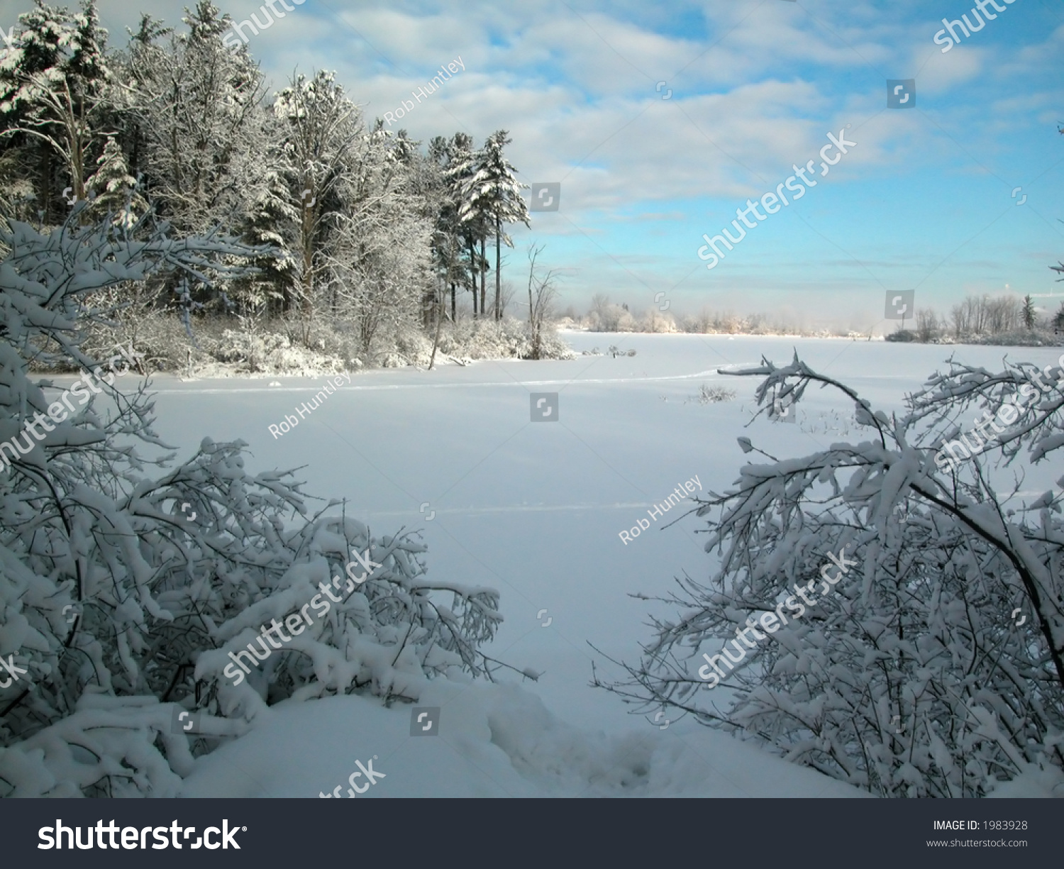 Winter Landscape - Mud Lake, Ottawa, Ontario, Canada Stock Photo ...