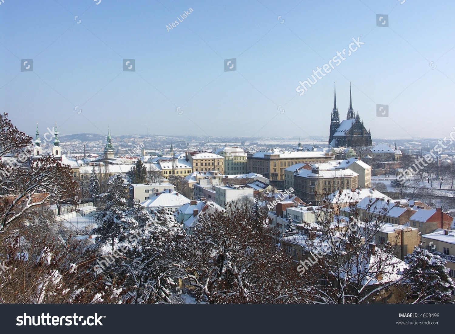 Winter Panorama Czech City Brno Stock Photo 4603498 - Shutterstock