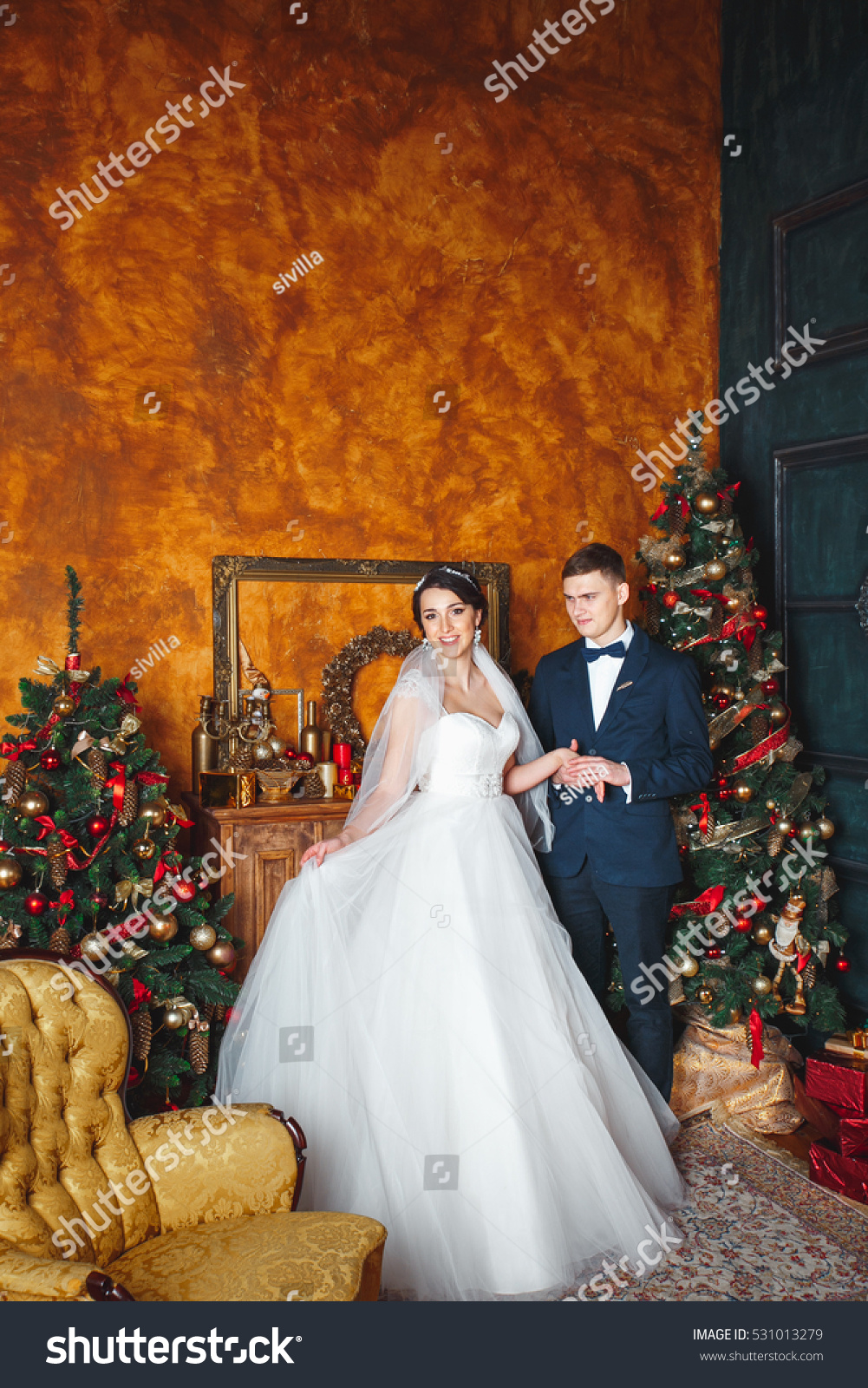 bride and groom christmas decoration