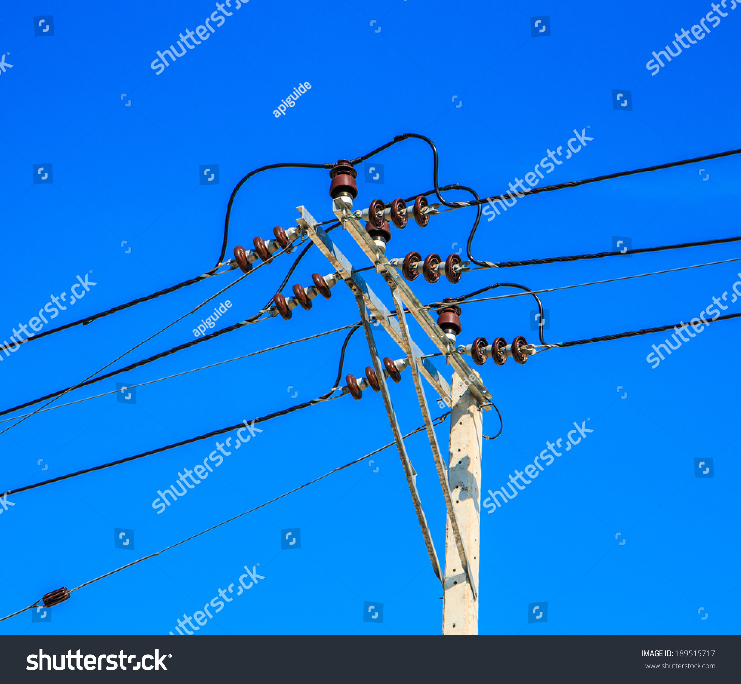 Wire On Power Pole Street Light Stock Photo 189515717 | Shutterstock