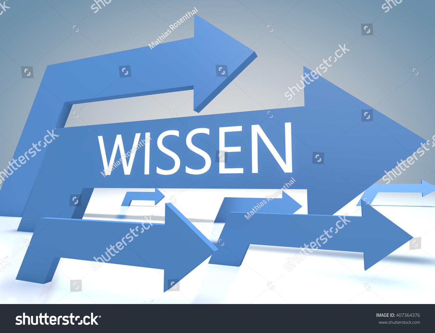 Wissen German Word Knowledge Render Concept Stock Illustration ...