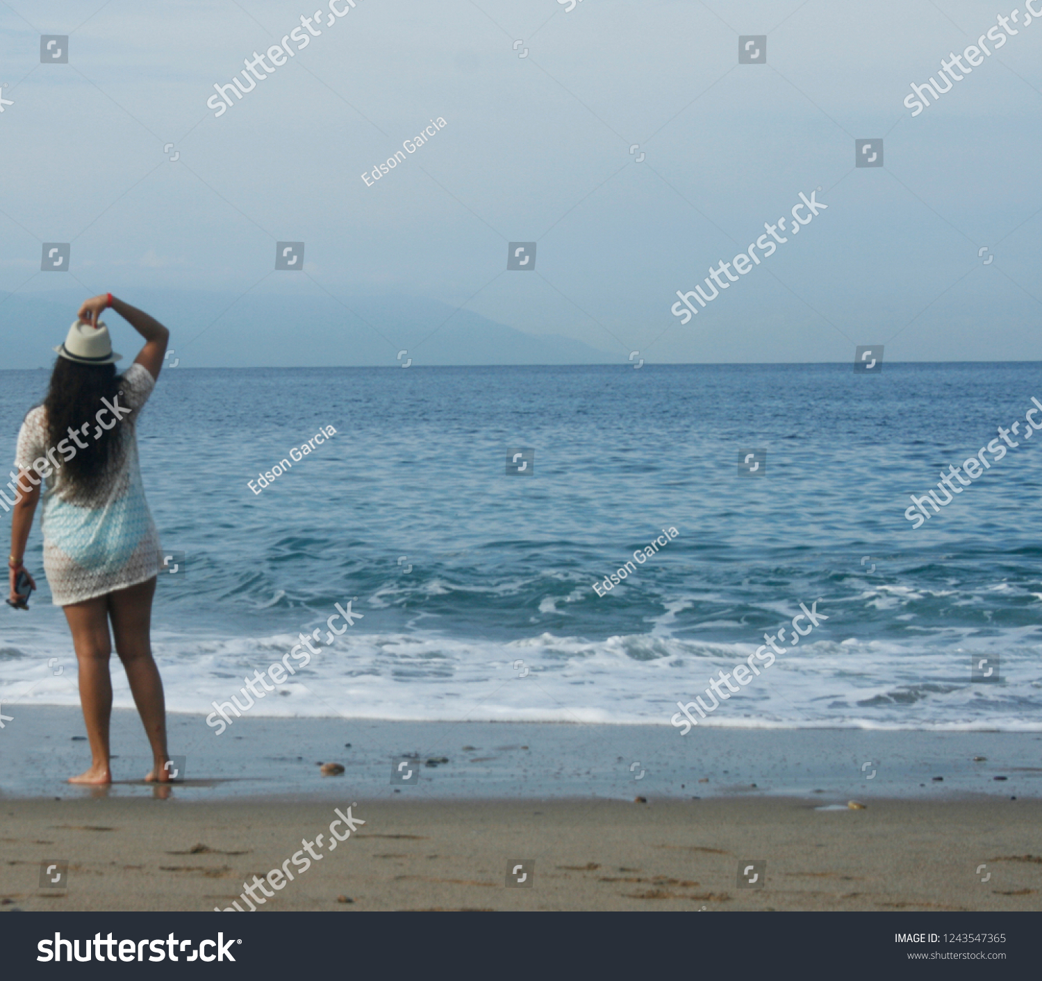Woman Beach Bikini Stock Photo 1243547365 Shutterstock