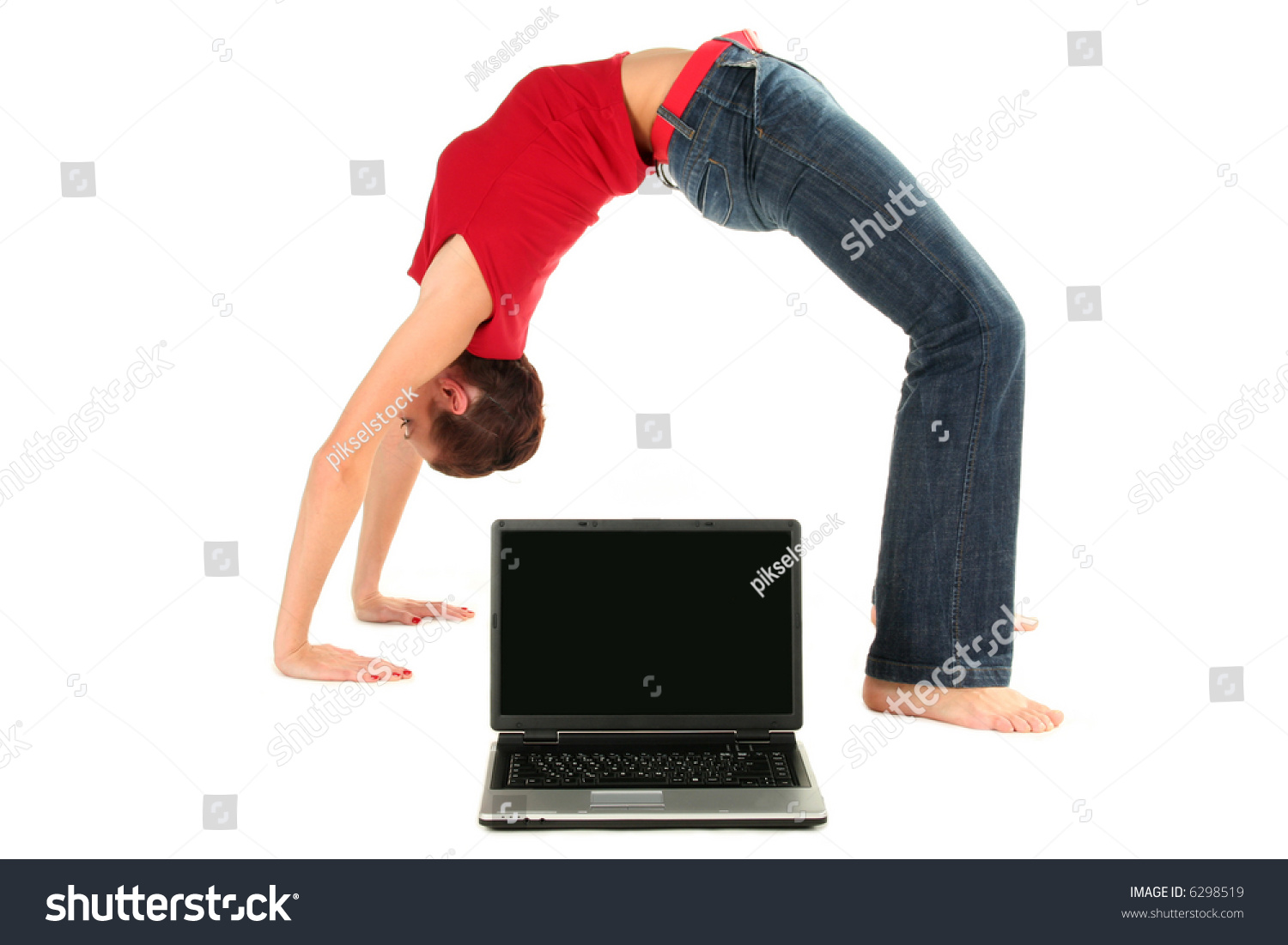 Woman Bending Over Backwards Stock Photo Shutterstock