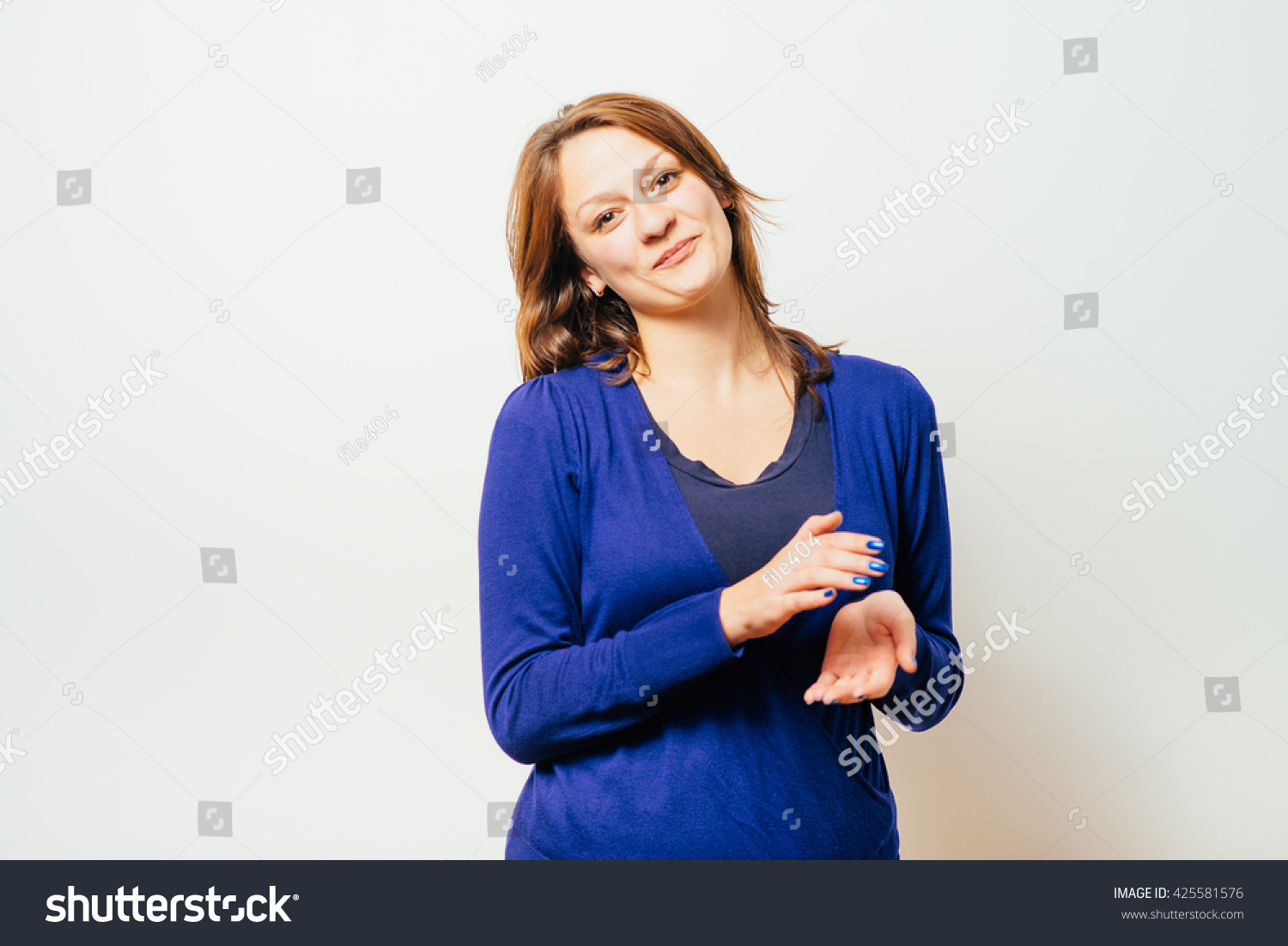 Woman Claps Applauding Stock Photo 425581576 | Shutterstock