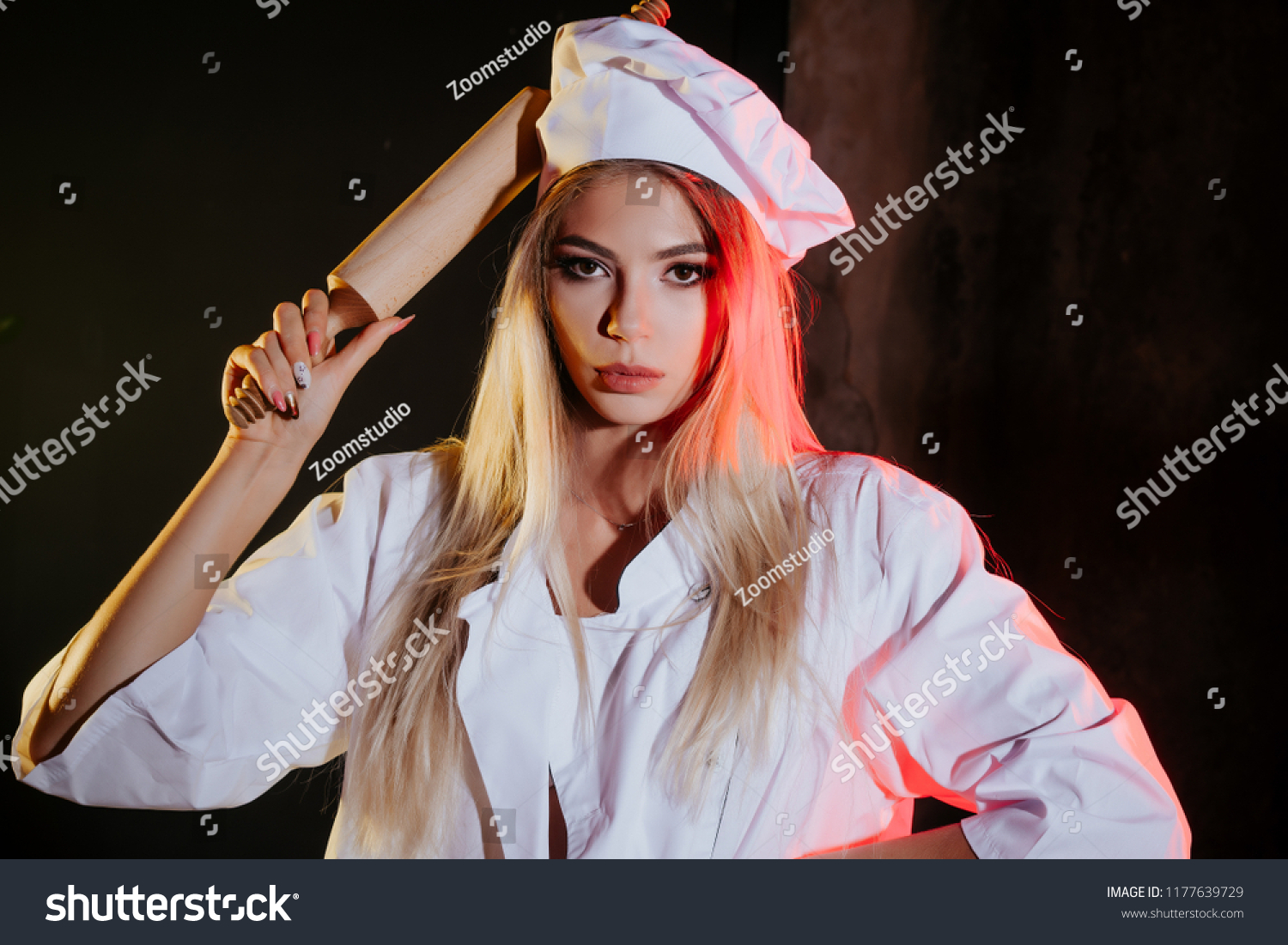 Woman Cook Sexy Housewife Vacancy Work Cooking Stock Photo Edit Now