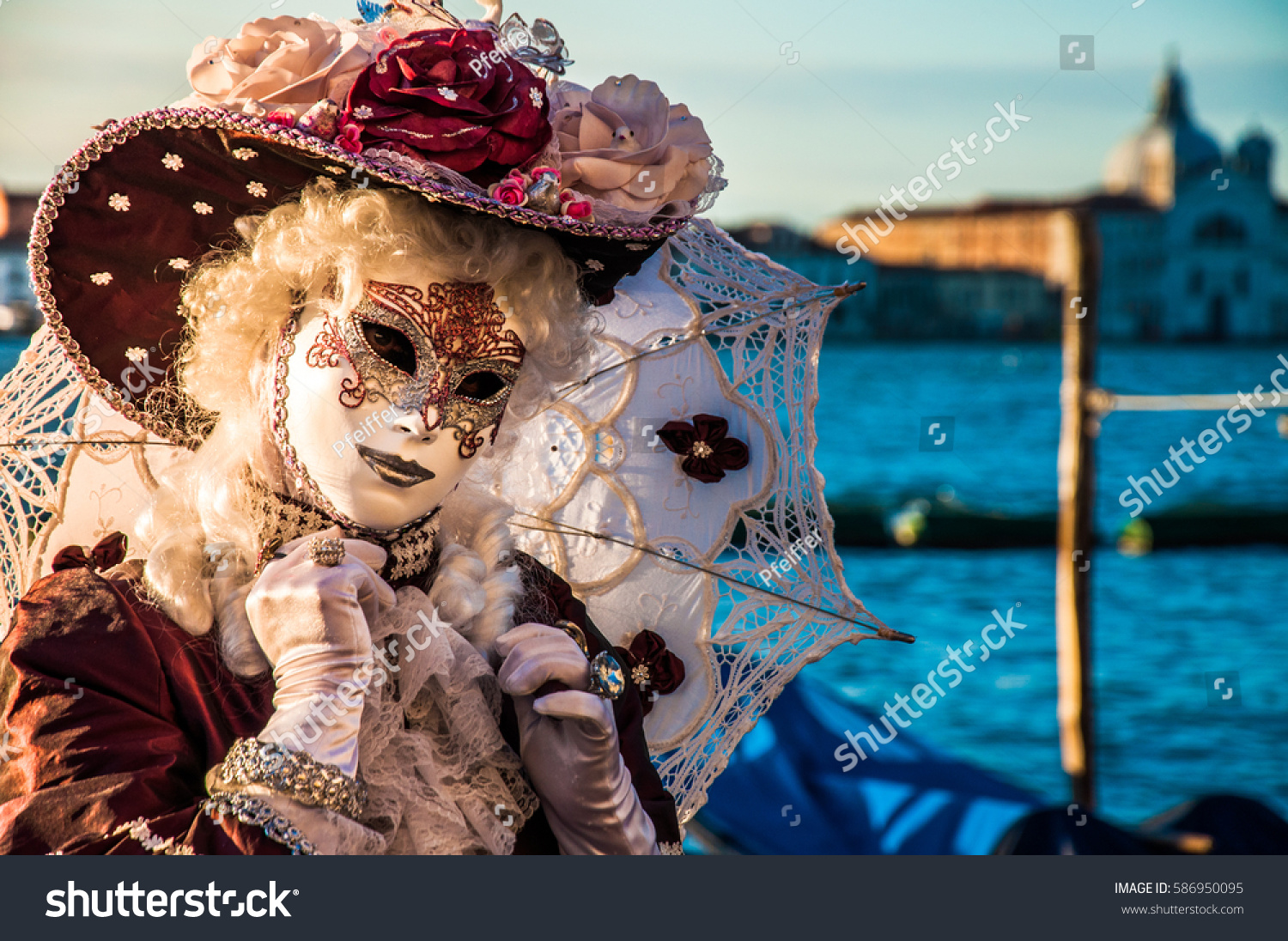 Woman Dressed Traditional Costume Venice During Stock Photo (edit Now 