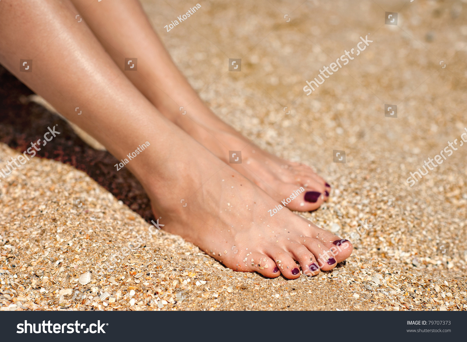 Woman Feet Dark Pedicure Relaxing On Stock Photo 79707373 - Shutterstock