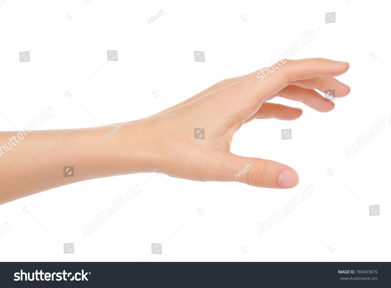 Woman Hand On White Background Stock Photo 769493875 | Shutterstock