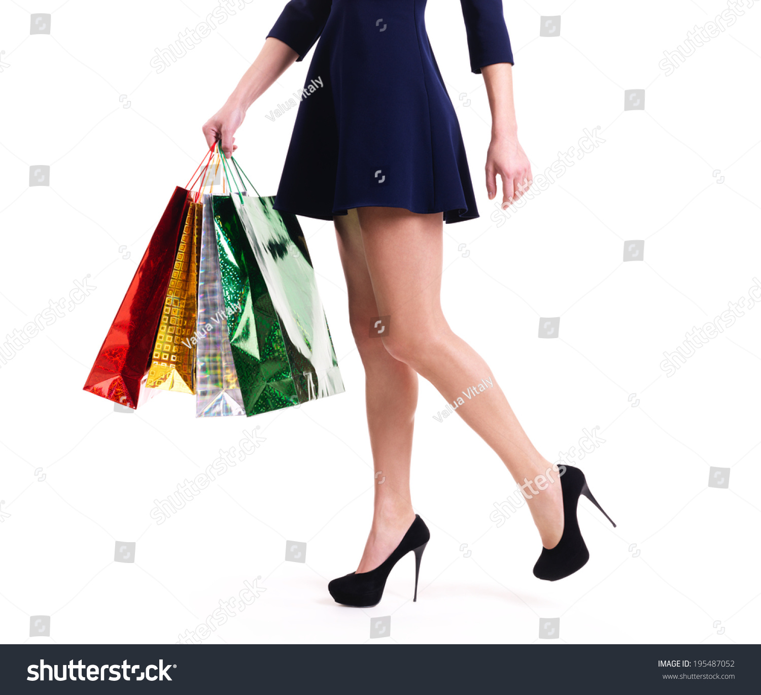 shopping in high heels