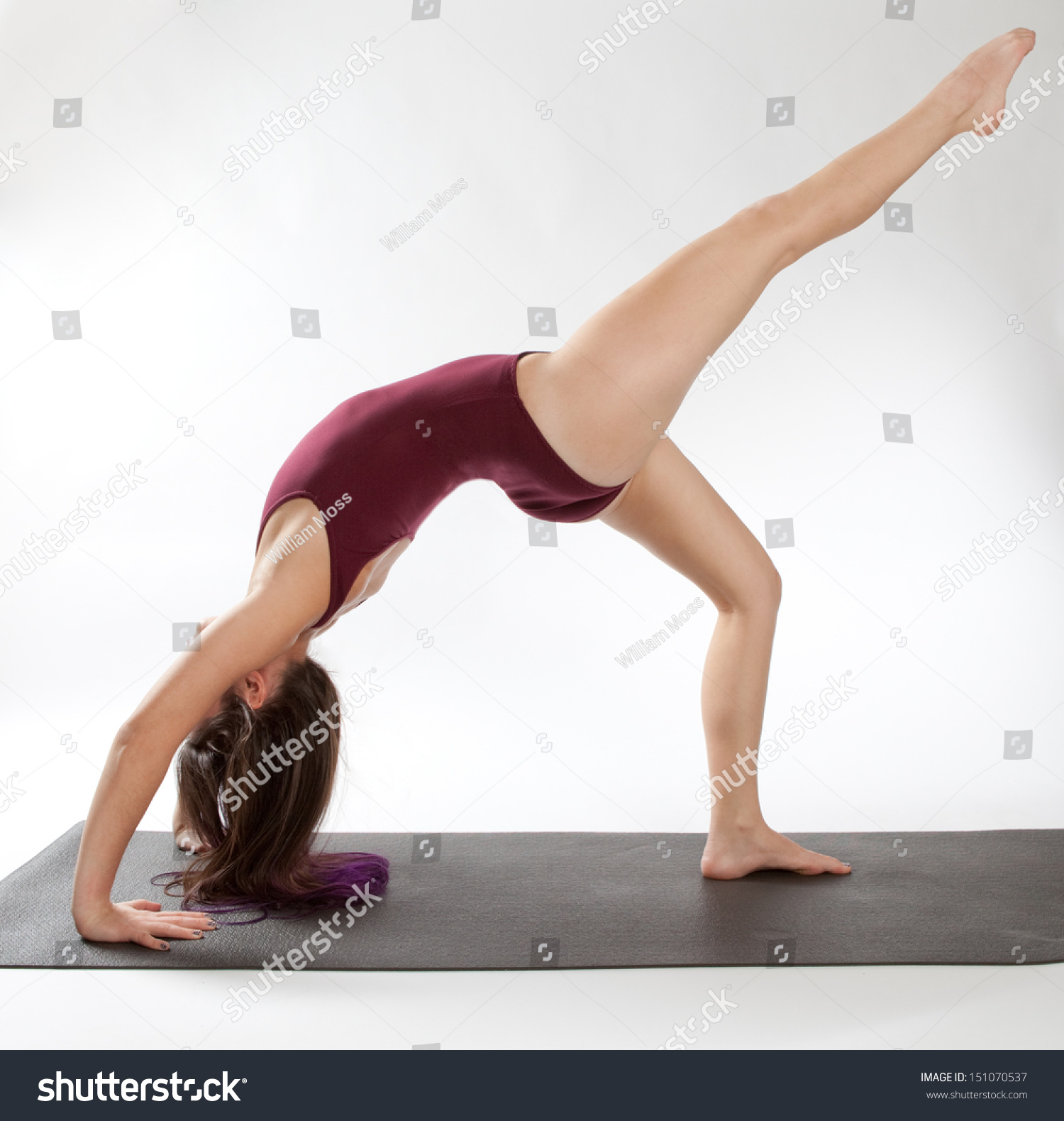 Woman One Legged Wheel Yoga Pose Stock Photo (Edit Now) 151070537