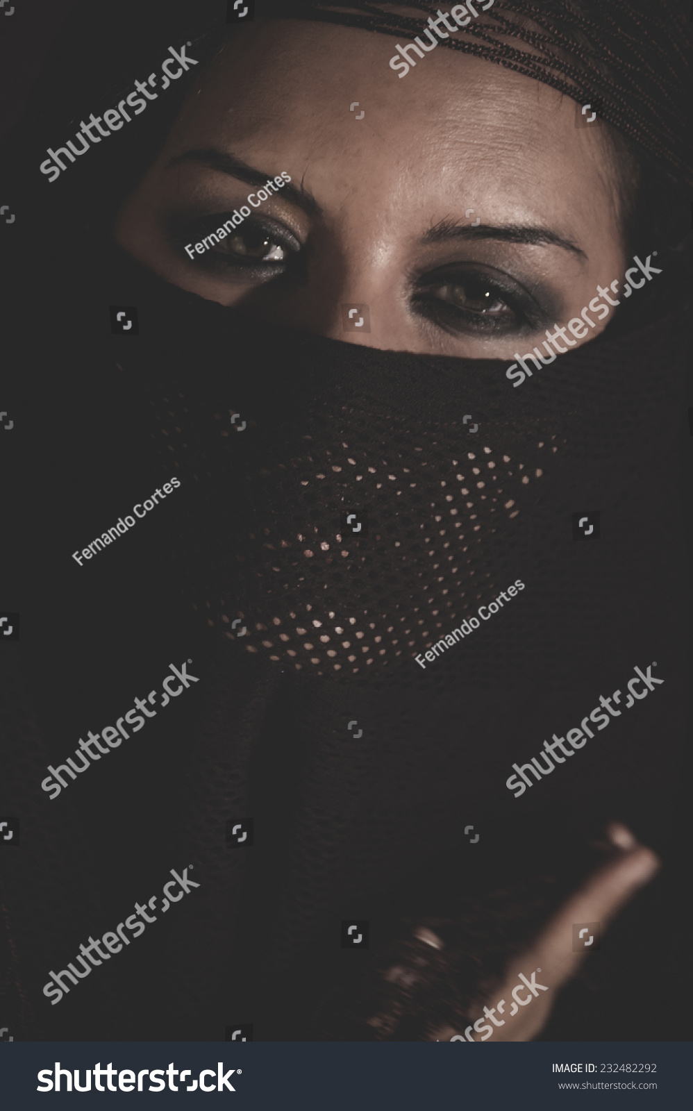 Woman Traditional Islamic Veil Burka Beautiful Stock Photo (Edit Now ...