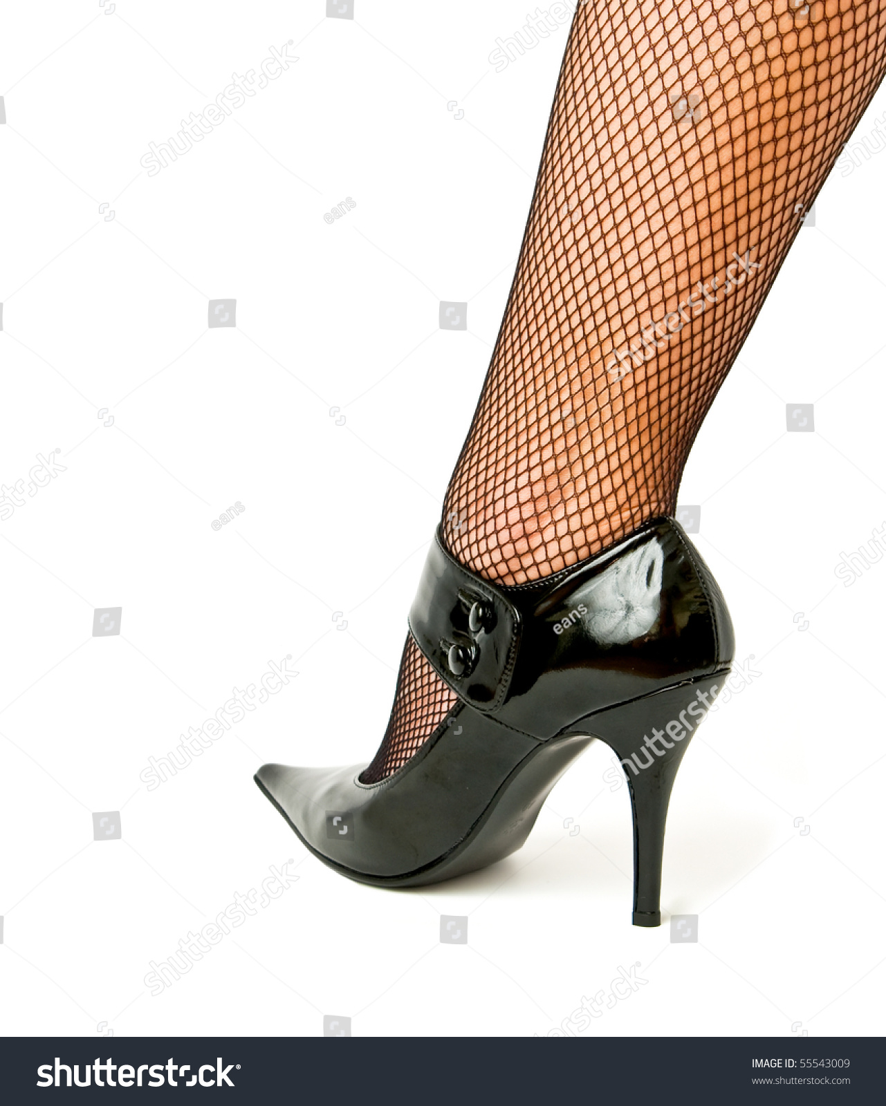 Woman Leg In Black High Heel Shoe Stock Photo 55543009 : Shutterstock