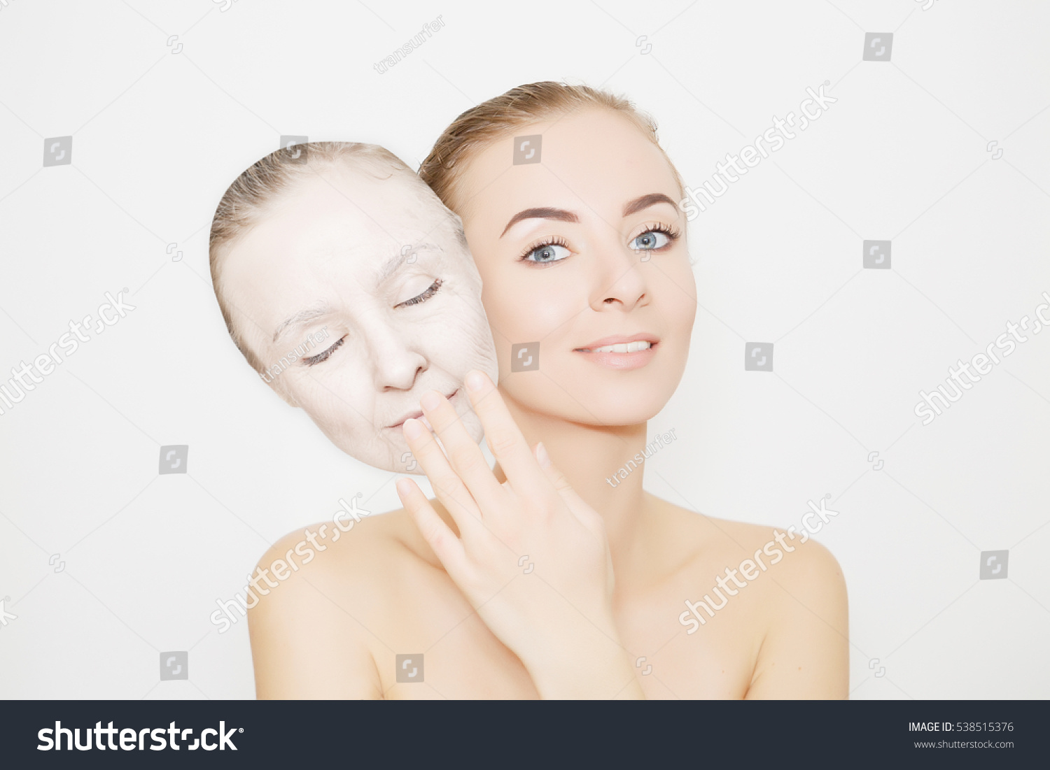 Woman Romoving Old Skin Her Fsce Stock Photo Edit Now