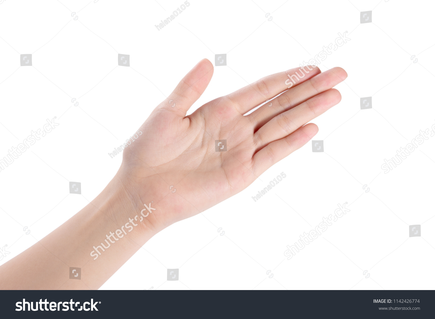 Womans Hands Holding Something Empty Front Stock Photo (Edit Now ...