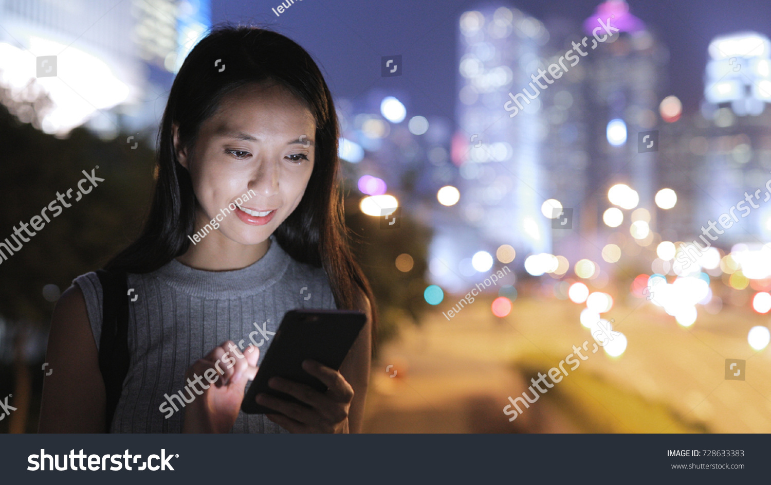  Tawny Brown Classic  Template Design Featuring Woman Sending Sms