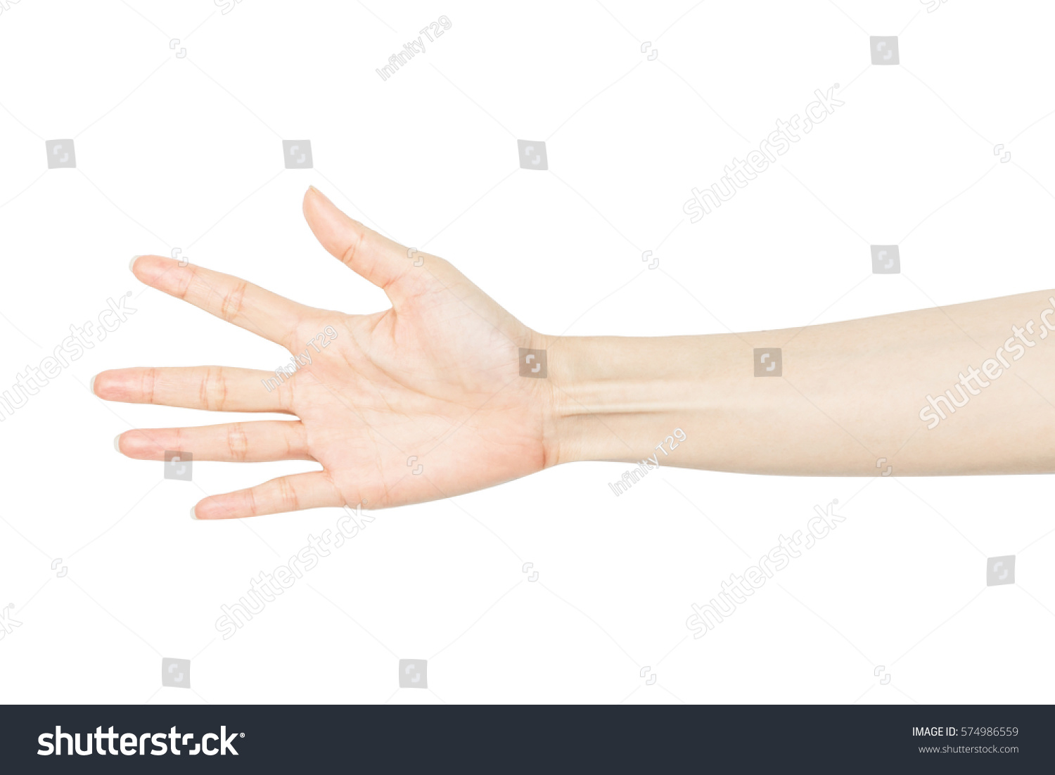 Woman Showing Five Fingers Count Signs Stock Photo 574986559 | Shutterstock