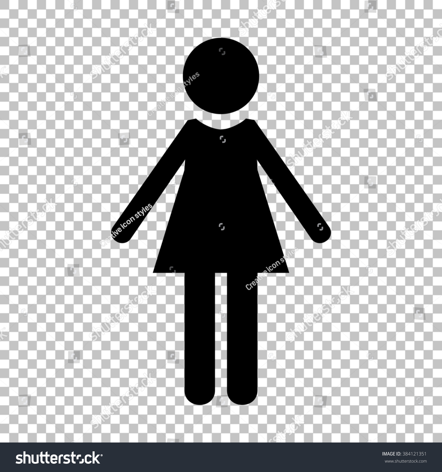 Woman Sign Flat Style Icon On Stock Illustration 384121351 Shutterstock